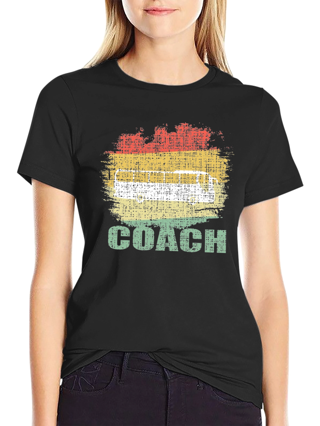 Black Retro Coach T-Shirt view 2