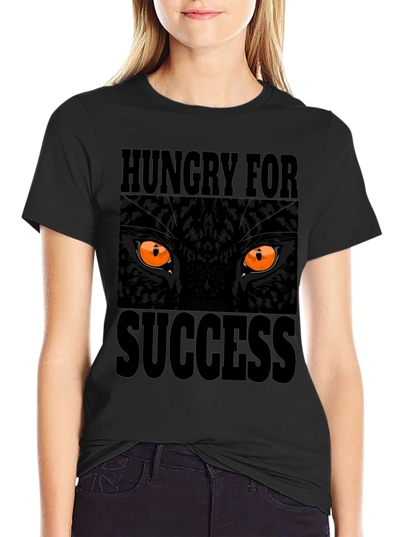 Black Hungry for Success Graphic Tee view 2