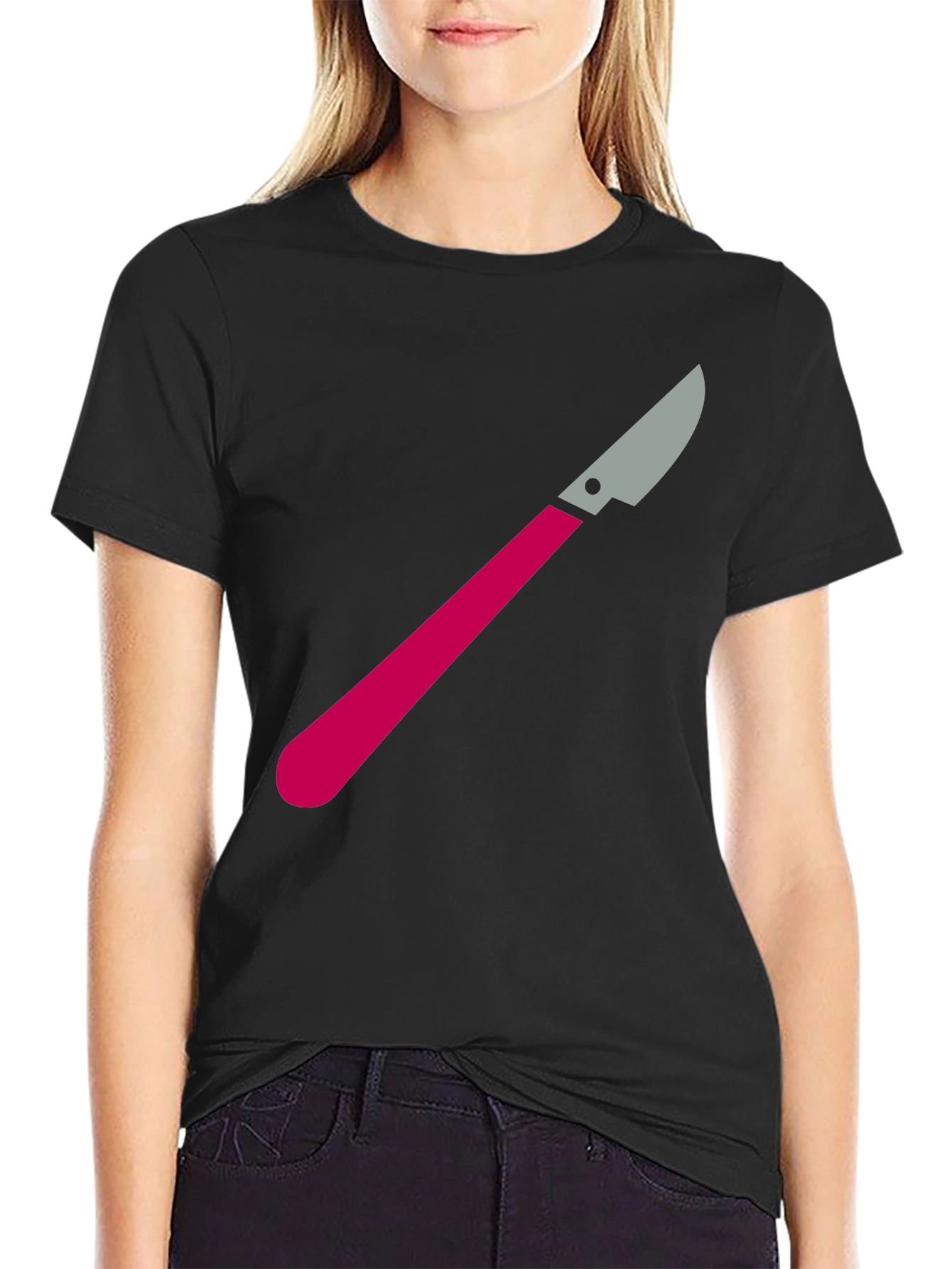 Black Scalpel Graphic Tee - Medical Humor T-Shirt view 2