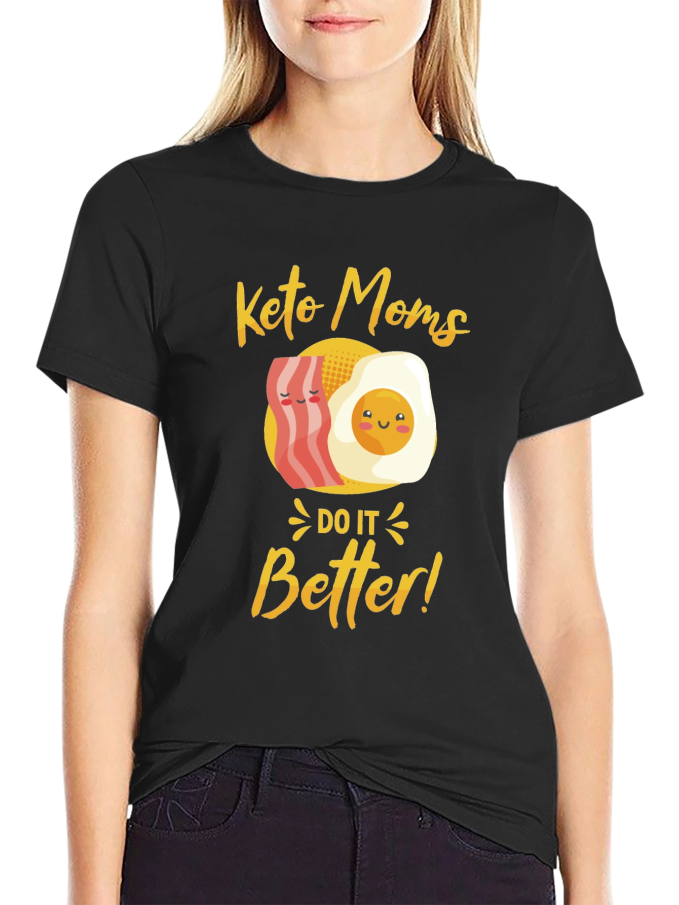 Black Keto Moms Do It Better T-Shirt view 2