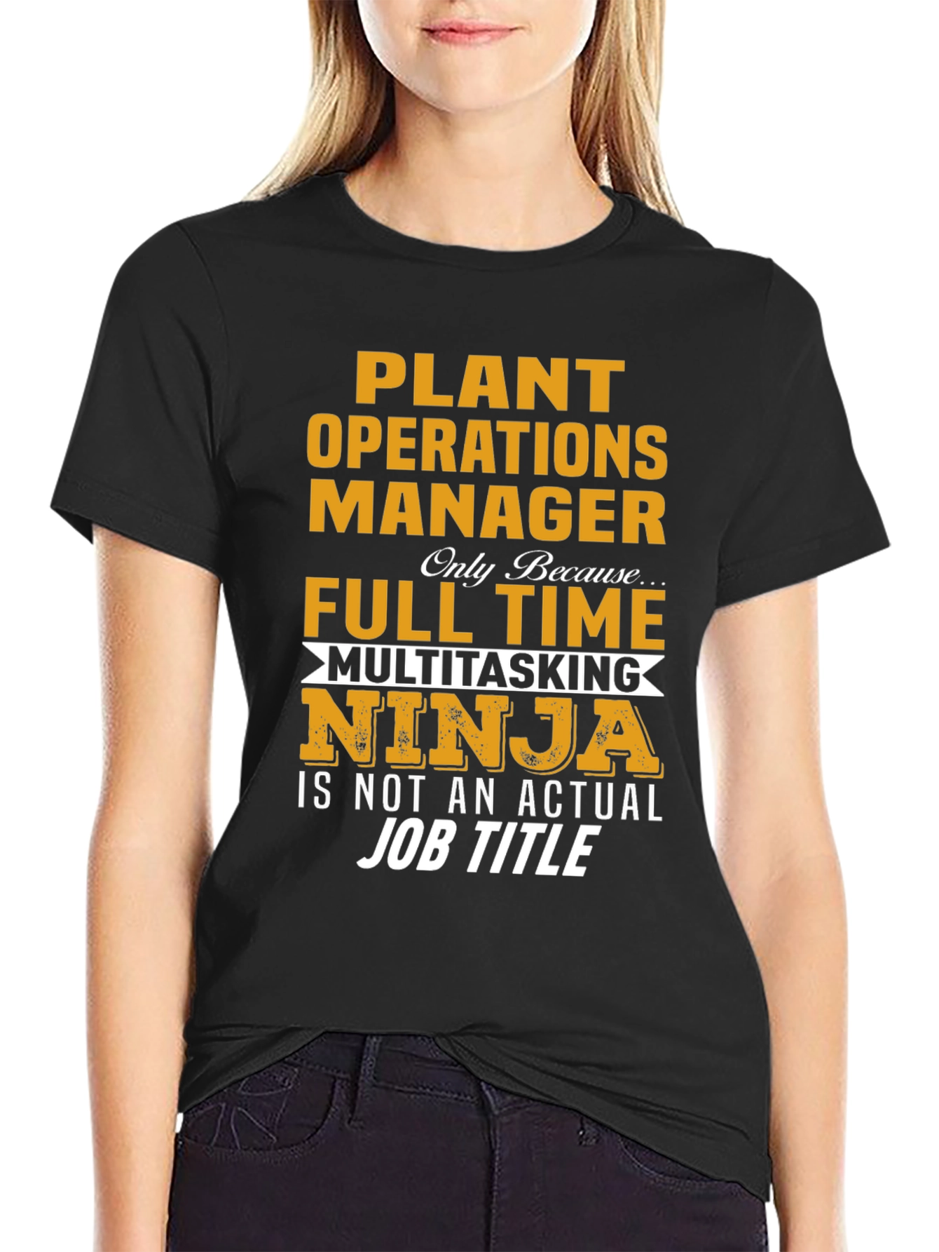 Black Plant Operations Manager Novelty T-Shirt view 2