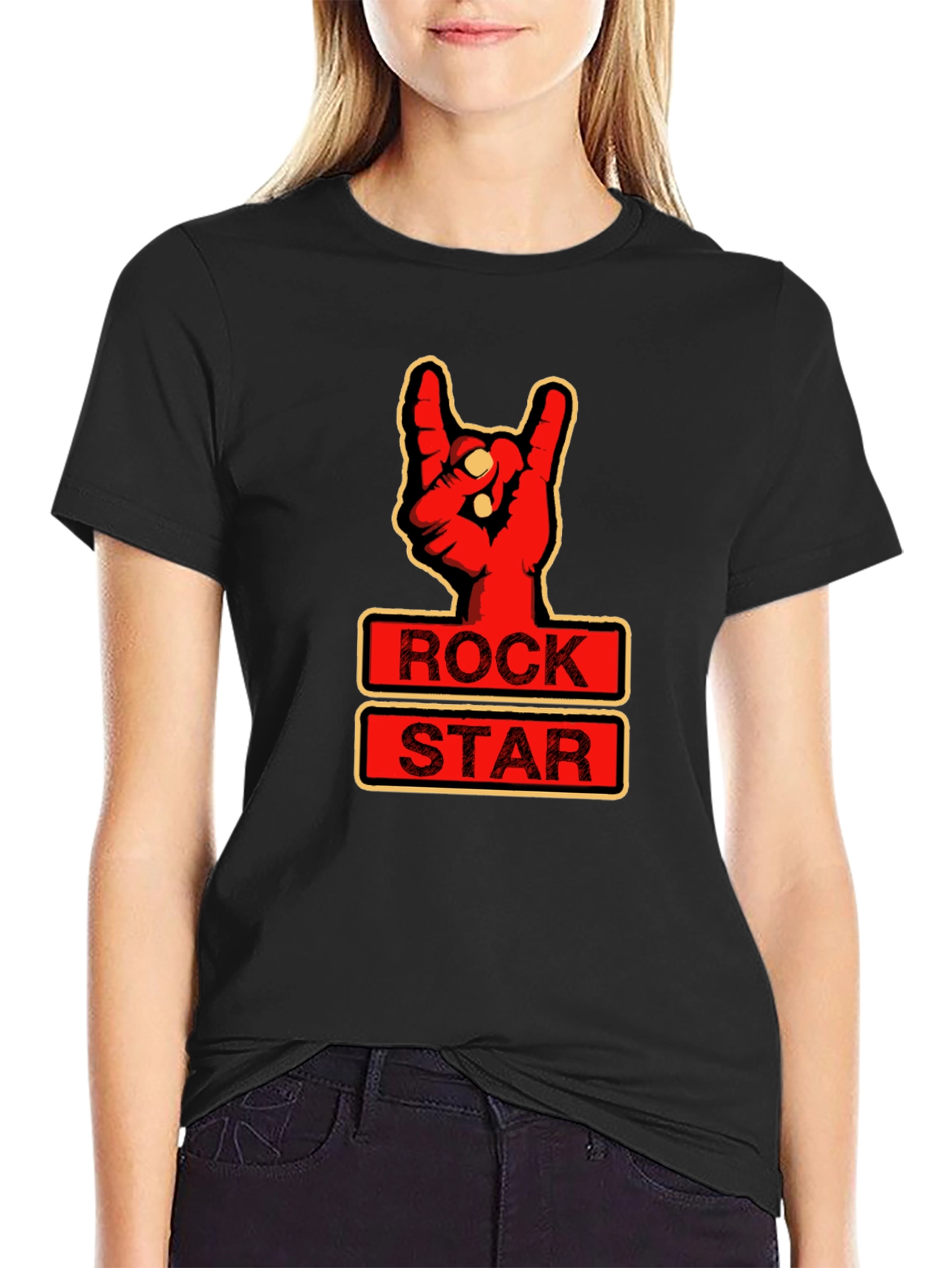 Black Rock Star Graphic Tee - Music Lover Shirt view 2