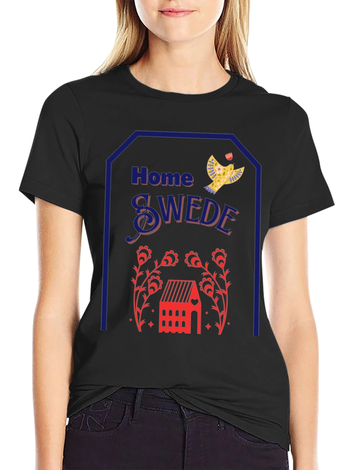 Black Home Swede Graphic T-Shirt view 2