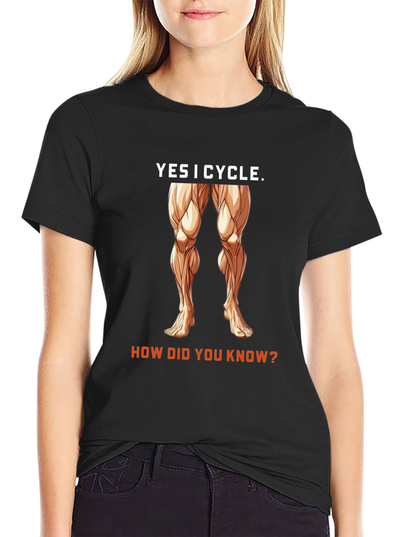 Black Yes I Cycle T-Shirt - Funny Cyclist Gift view 2