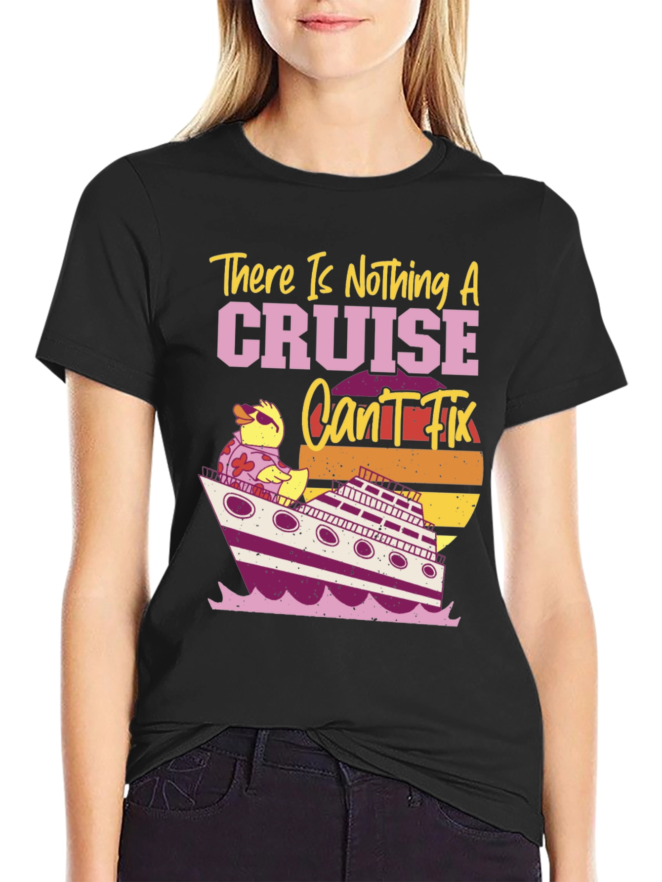 Black Cruise Vacation Fix T-Shirt view 2