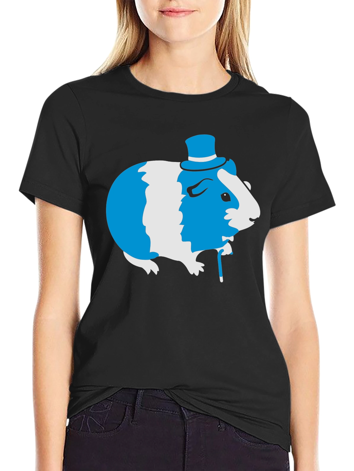 Guinea Pig Top Hat Tee - Unique Graphic T-Shirt - 2