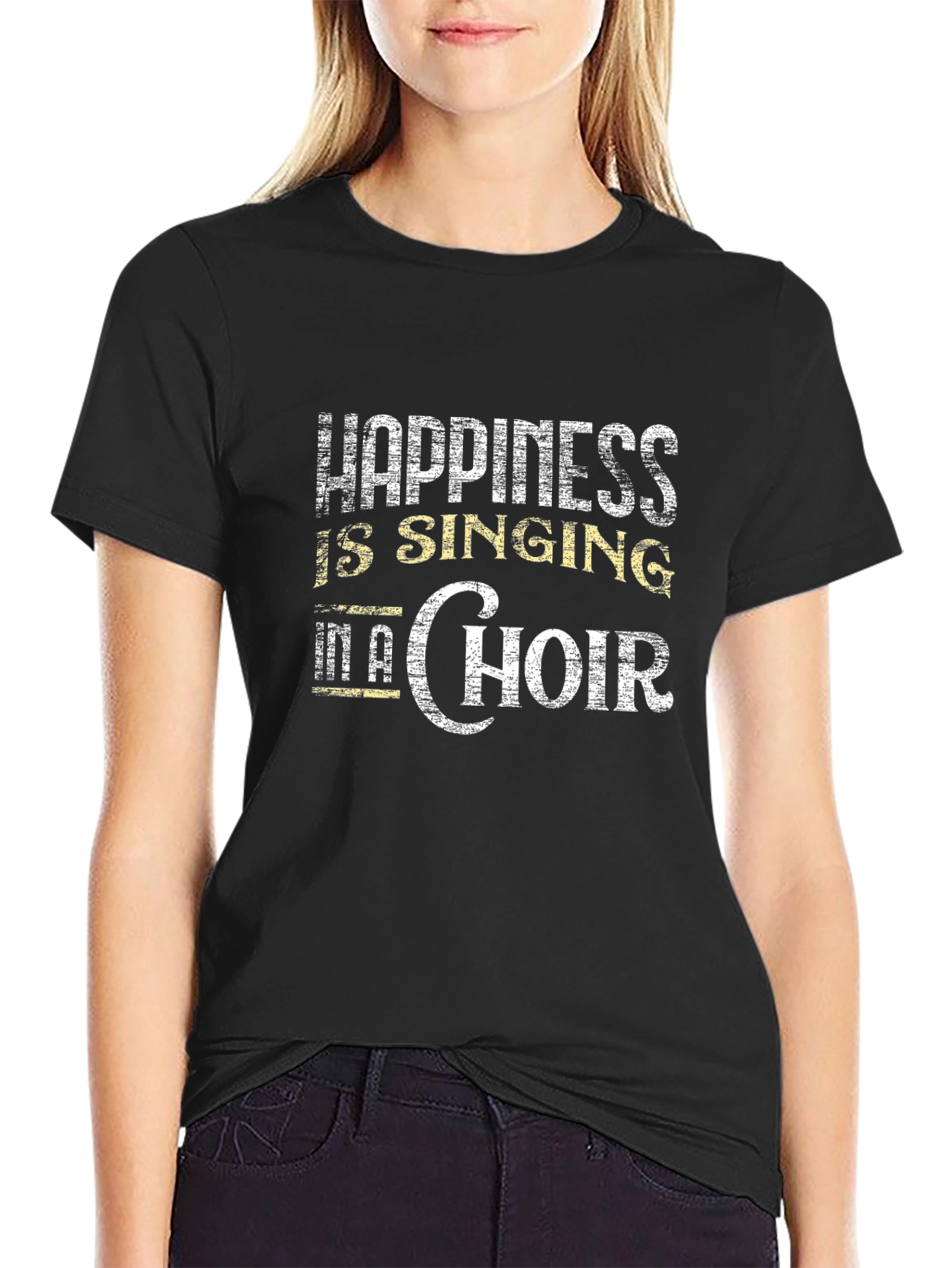 Black Happiness is Singing in a Choir T-Shirt view 2