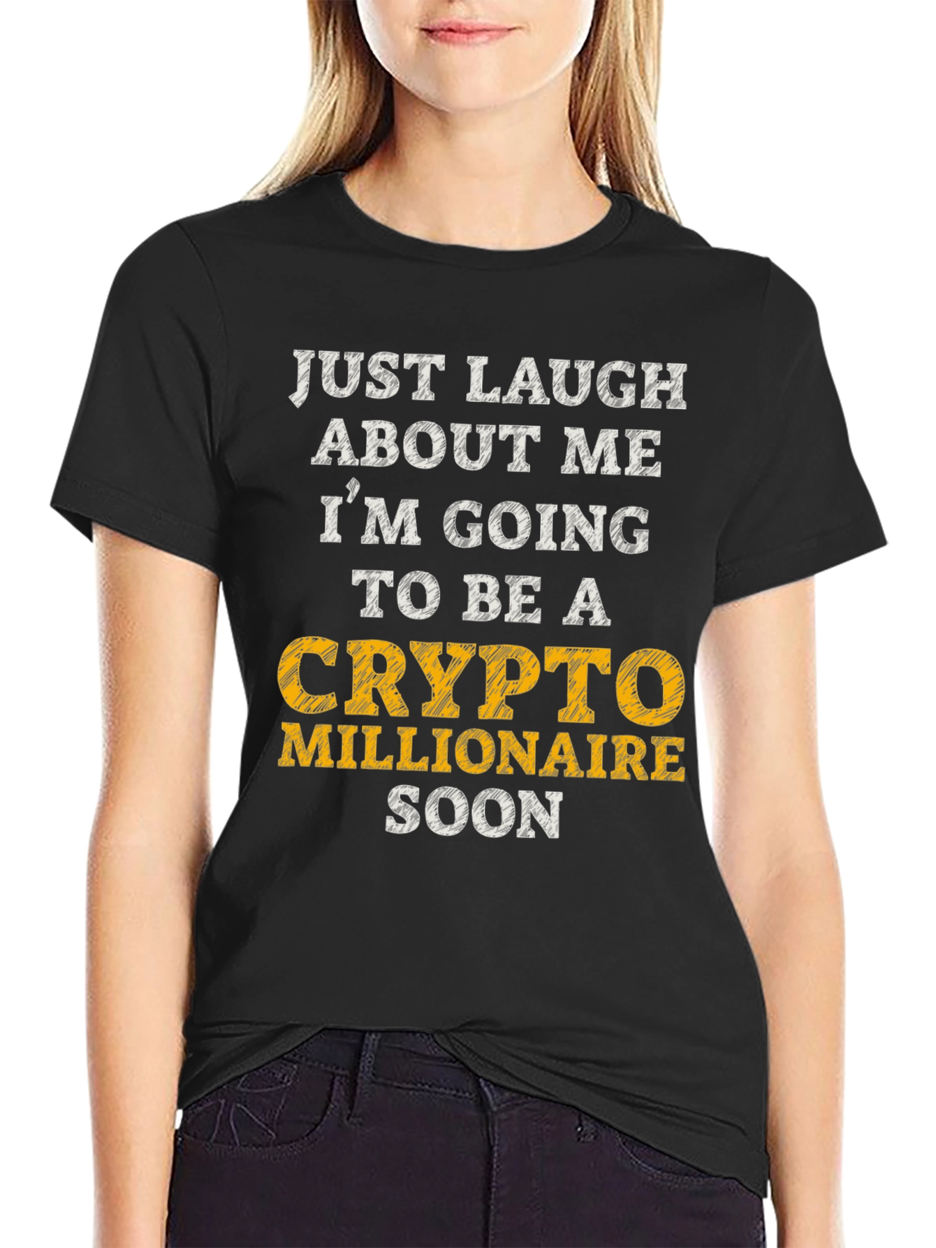 Black Crypto Millionaire Soon Graphic T-Shirt view 2