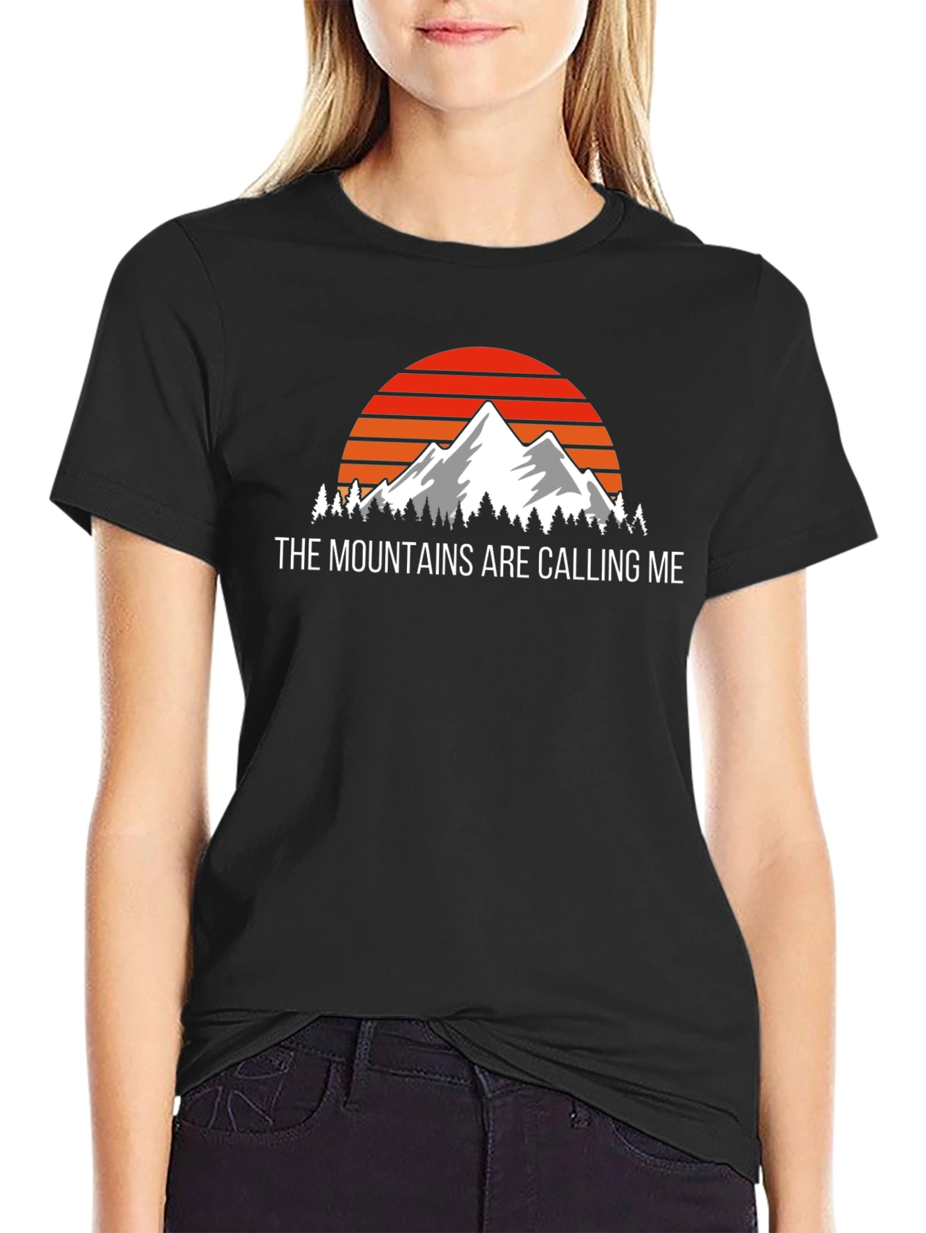 Black Mountains Are Calling Me Black T-Shirt view 2