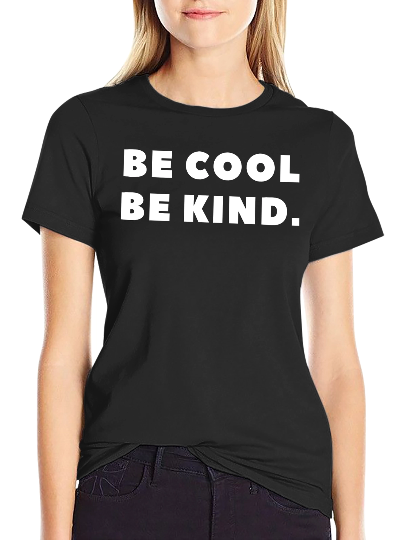 Black Be Cool Be Kind Black T-Shirt view 2