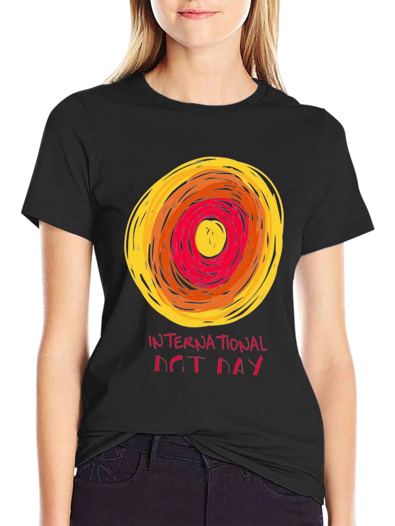 Black International Dot Day Graphic Tee - Artistic Design view 2