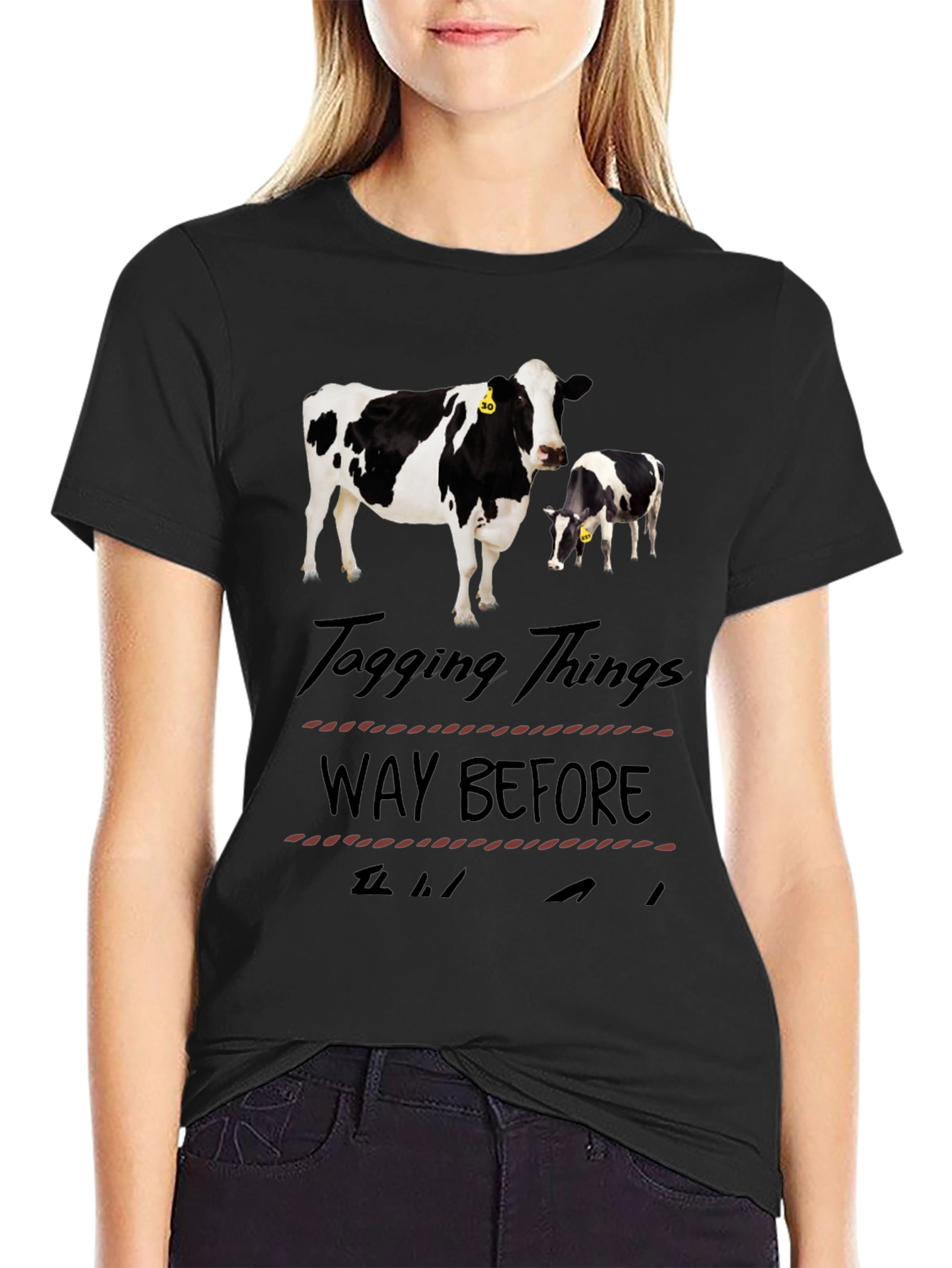 Black Cow Tagging T-Shirt - Way Before view 2