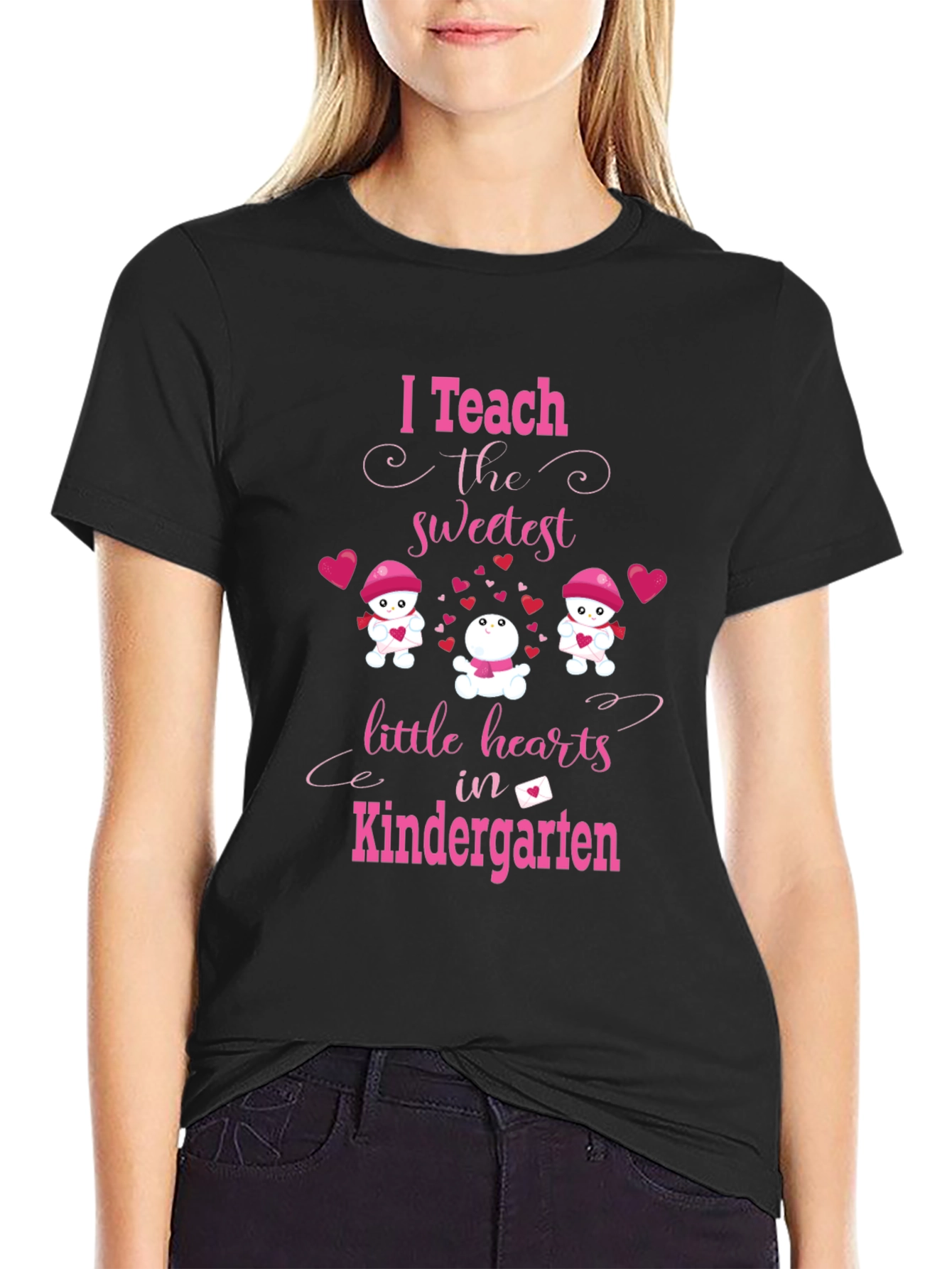 Black I Teach The Sweetest Hearts T-Shirt view 2