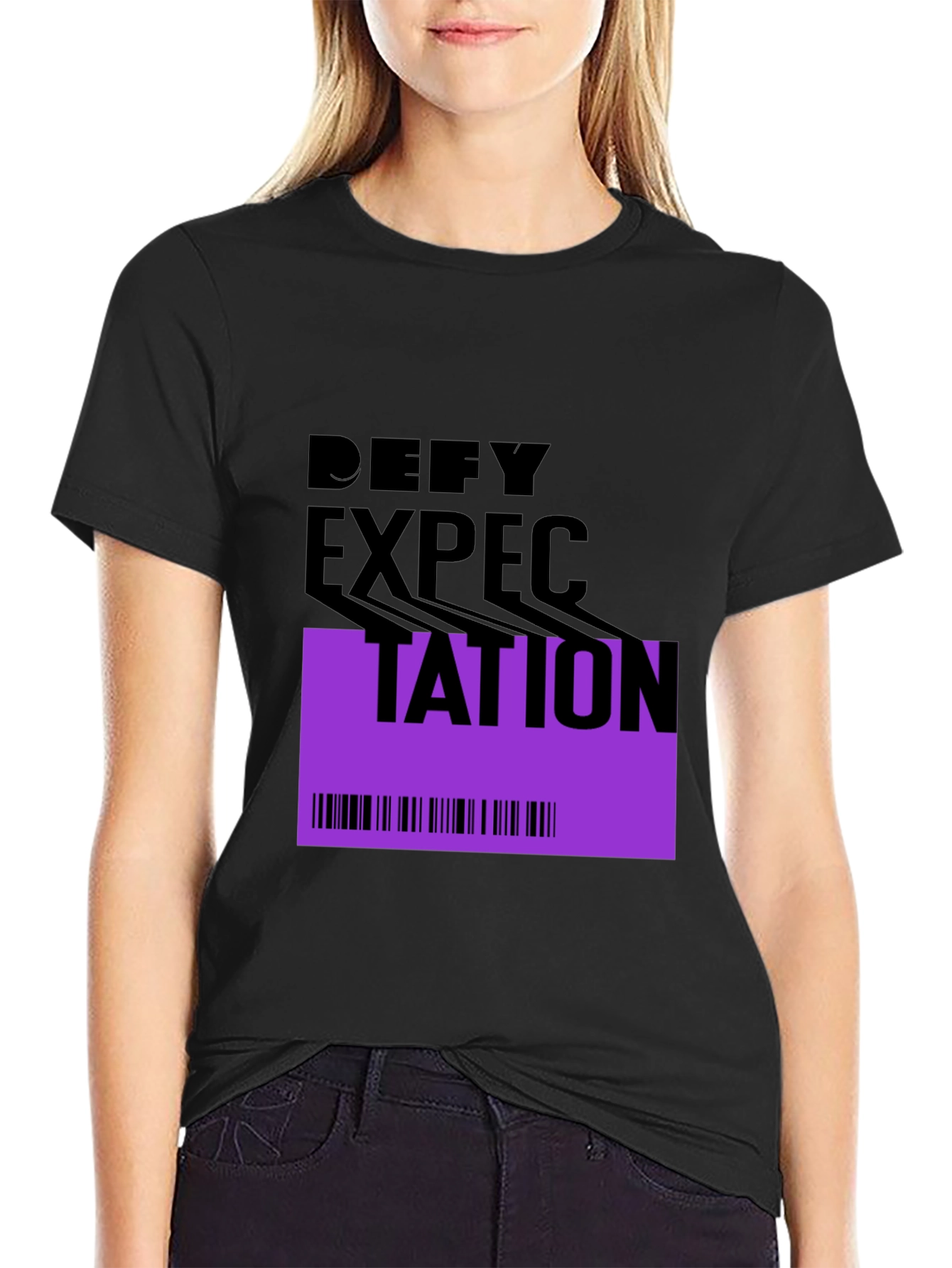 Defy Expectation Graphic Tee - Modern Black T-Shirt - 2