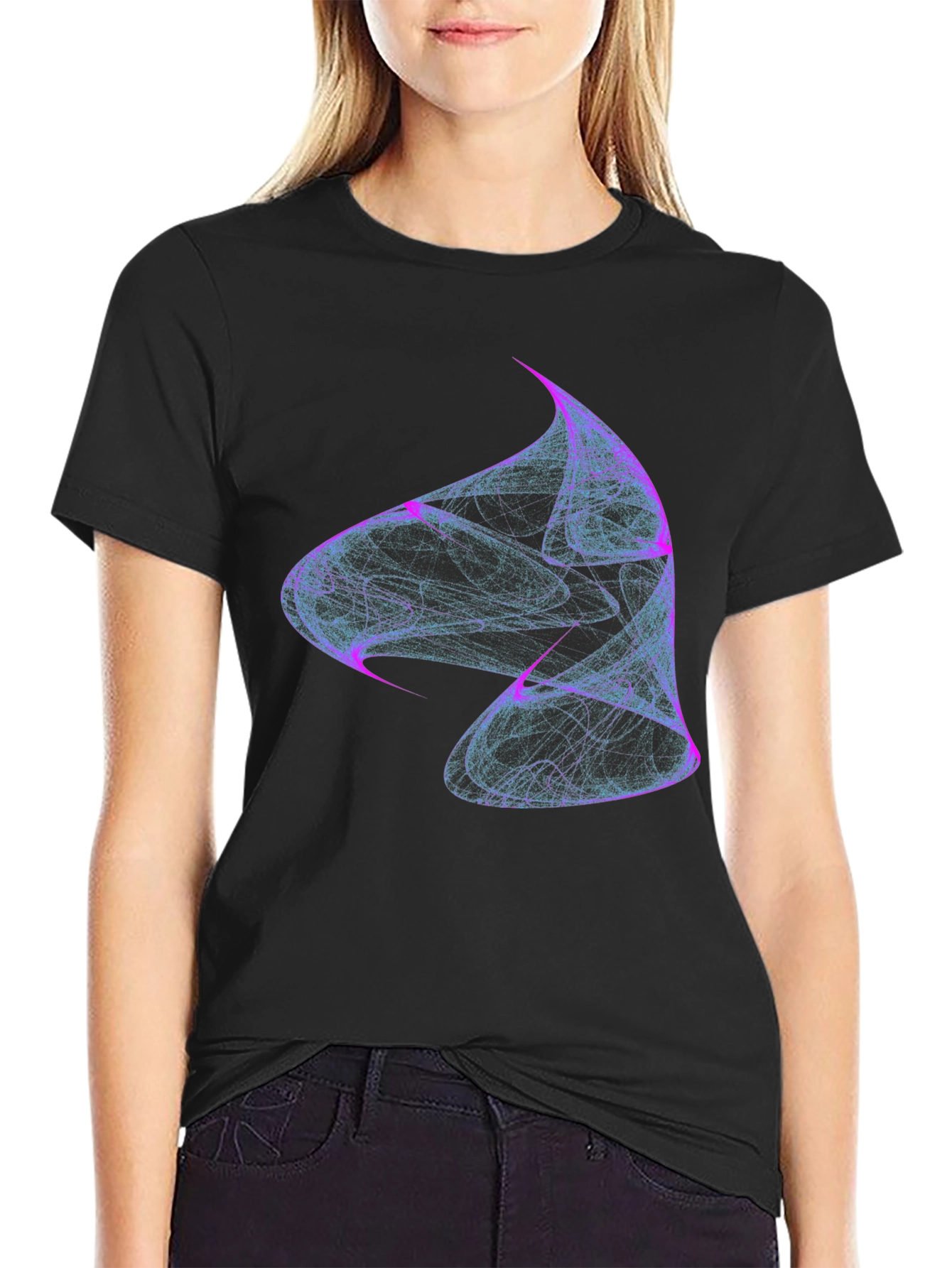 Abstract Swirl Tee - Modern Graphic Print - 2
