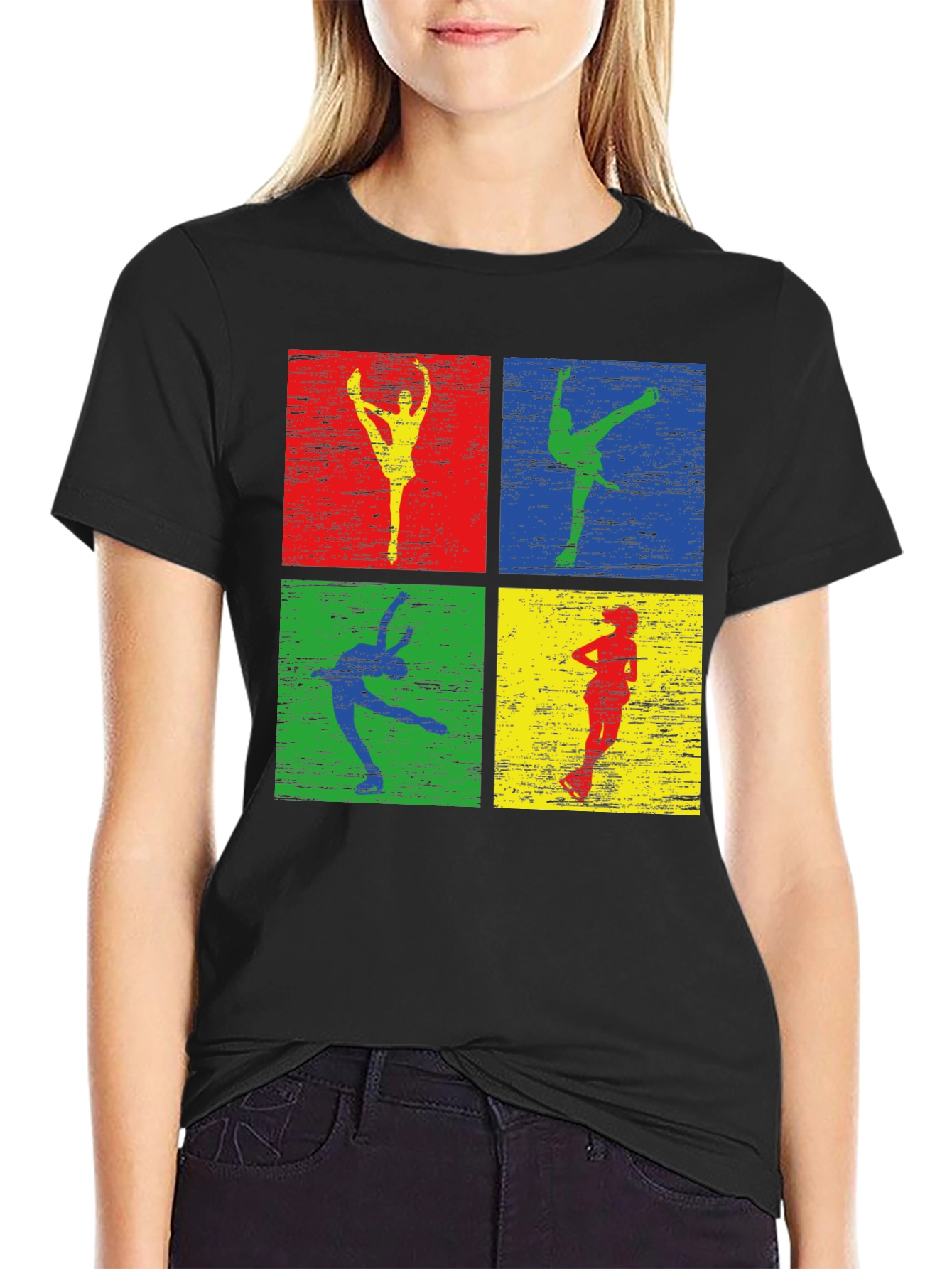 Black Retro Dancer Graphic Tee - Men's Black T-Shirt view 2