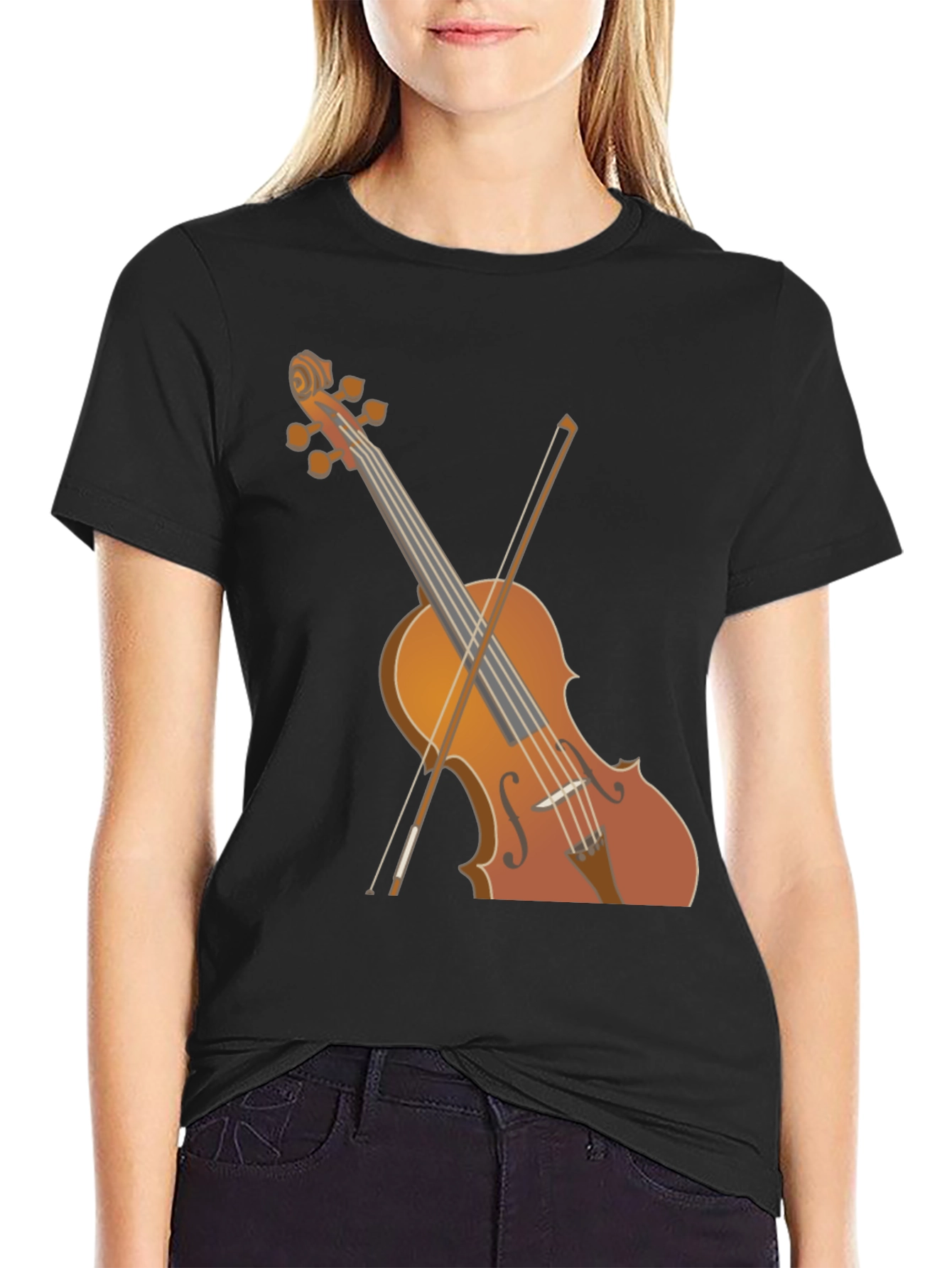 Black Violin Graphic Tee - Music Lover's T-Shirt view 2
