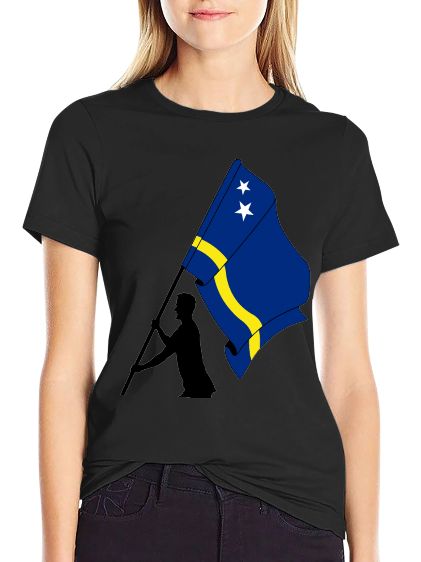 Curaçao Flag Graphic Tee - Black - 2