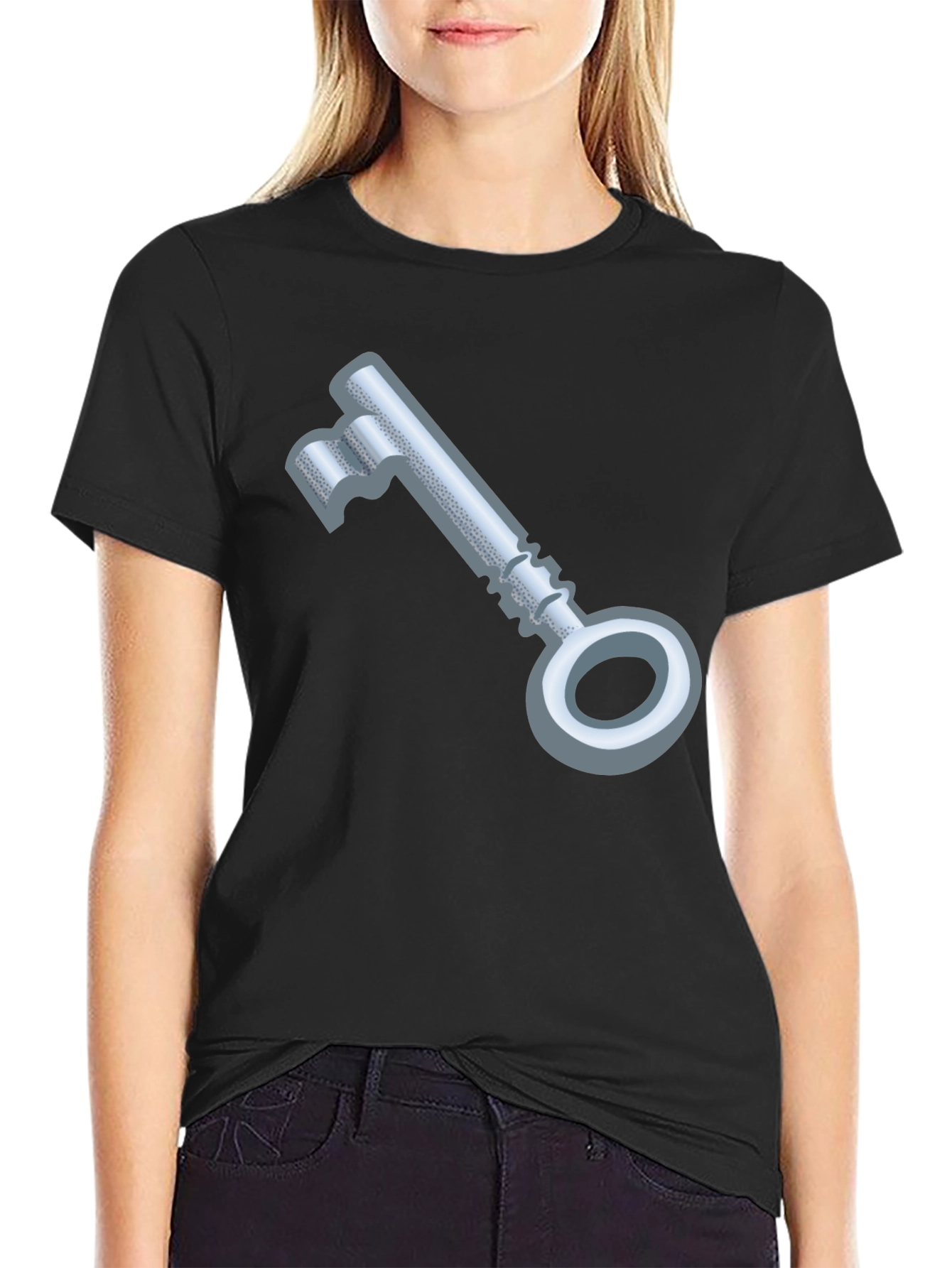 Black Key Graphic Black T-Shirt view 2