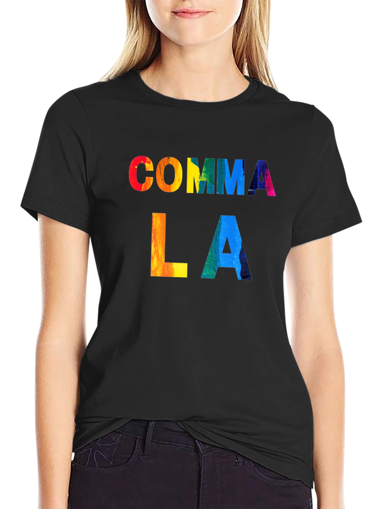 Black Comma LA Rainbow T-Shirt view 2