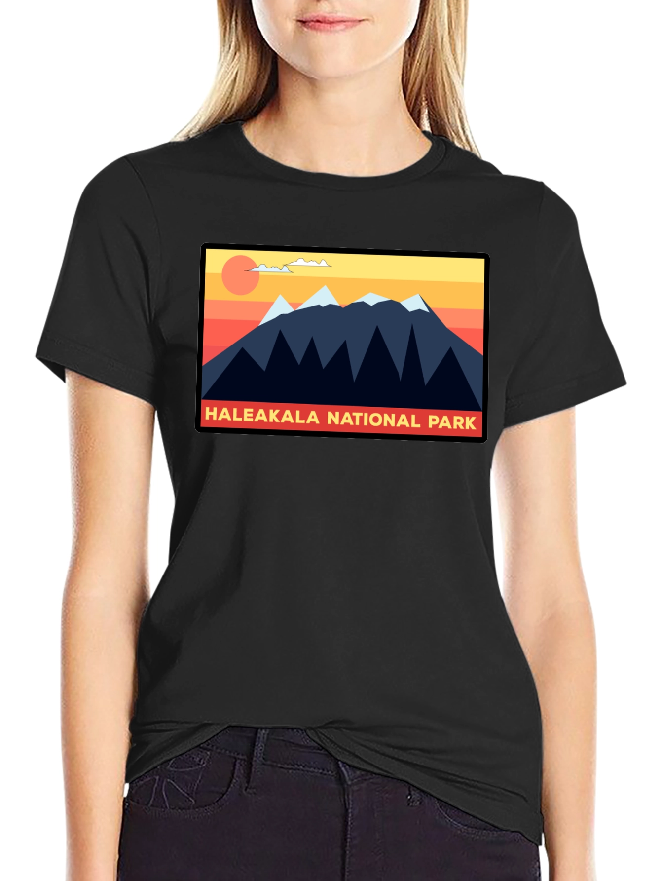 Black Haleakala National Park Graphic T-Shirt view 2