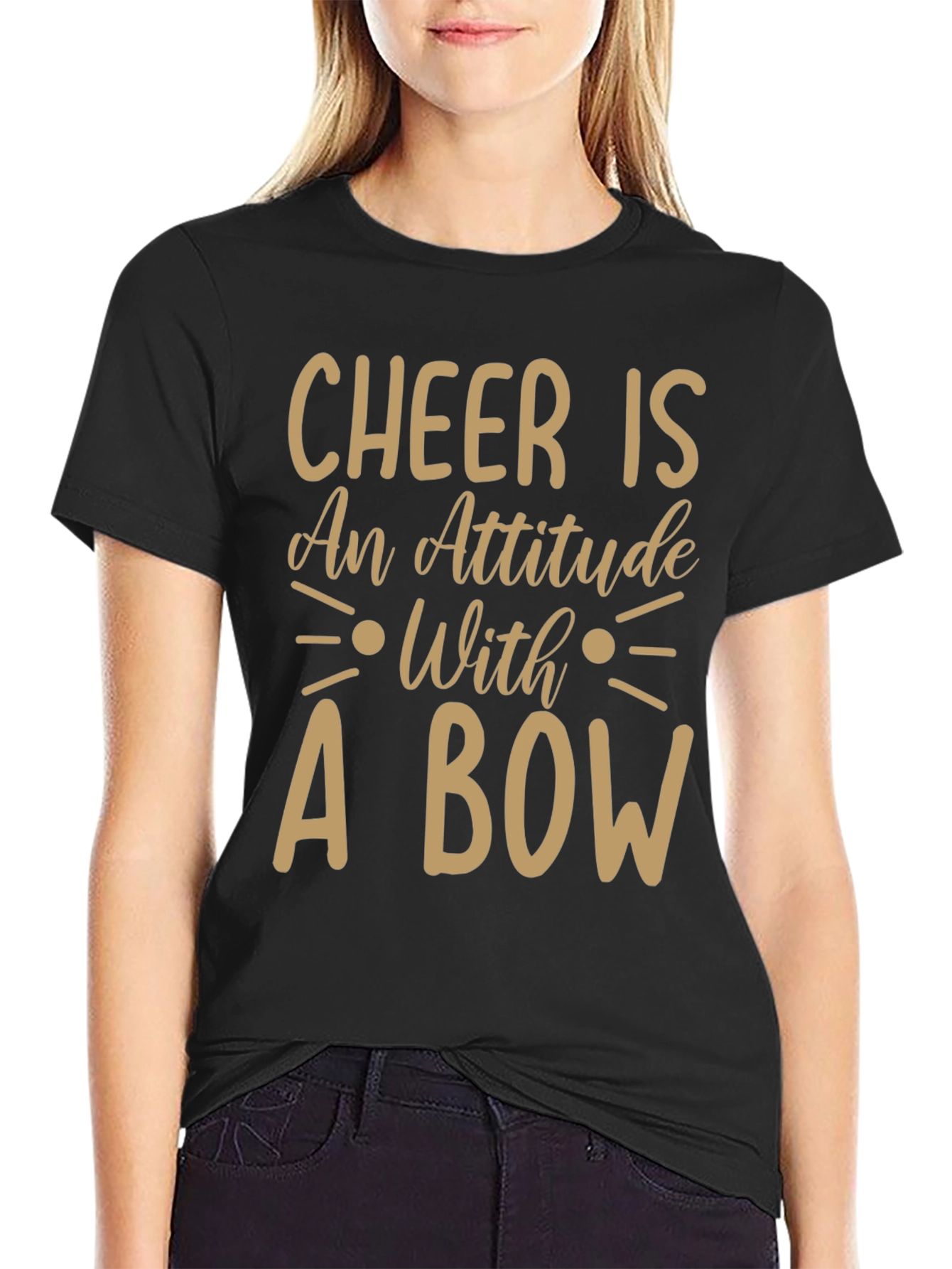 Black Cheer is an Attitude T-Shirt view 2