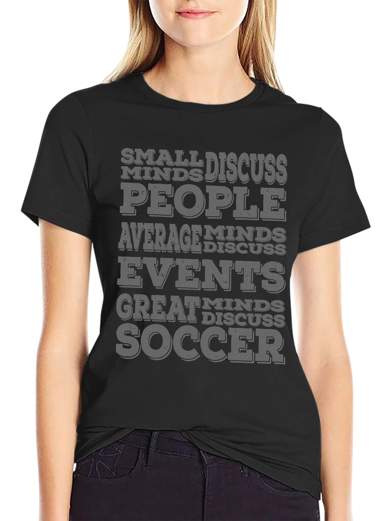 Black Soccer Minds T-Shirt | Discuss Soccer Tee view 2
