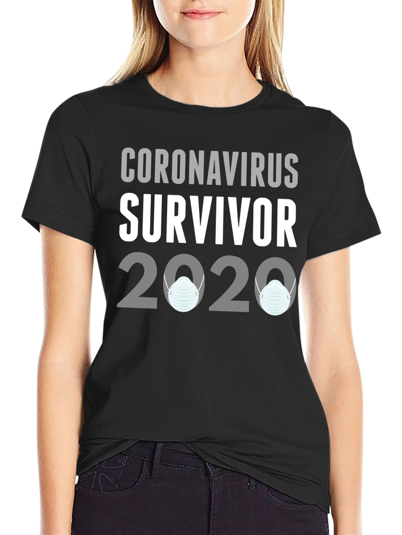 Black Coronavirus Survivor 2020 T-Shirt view 2