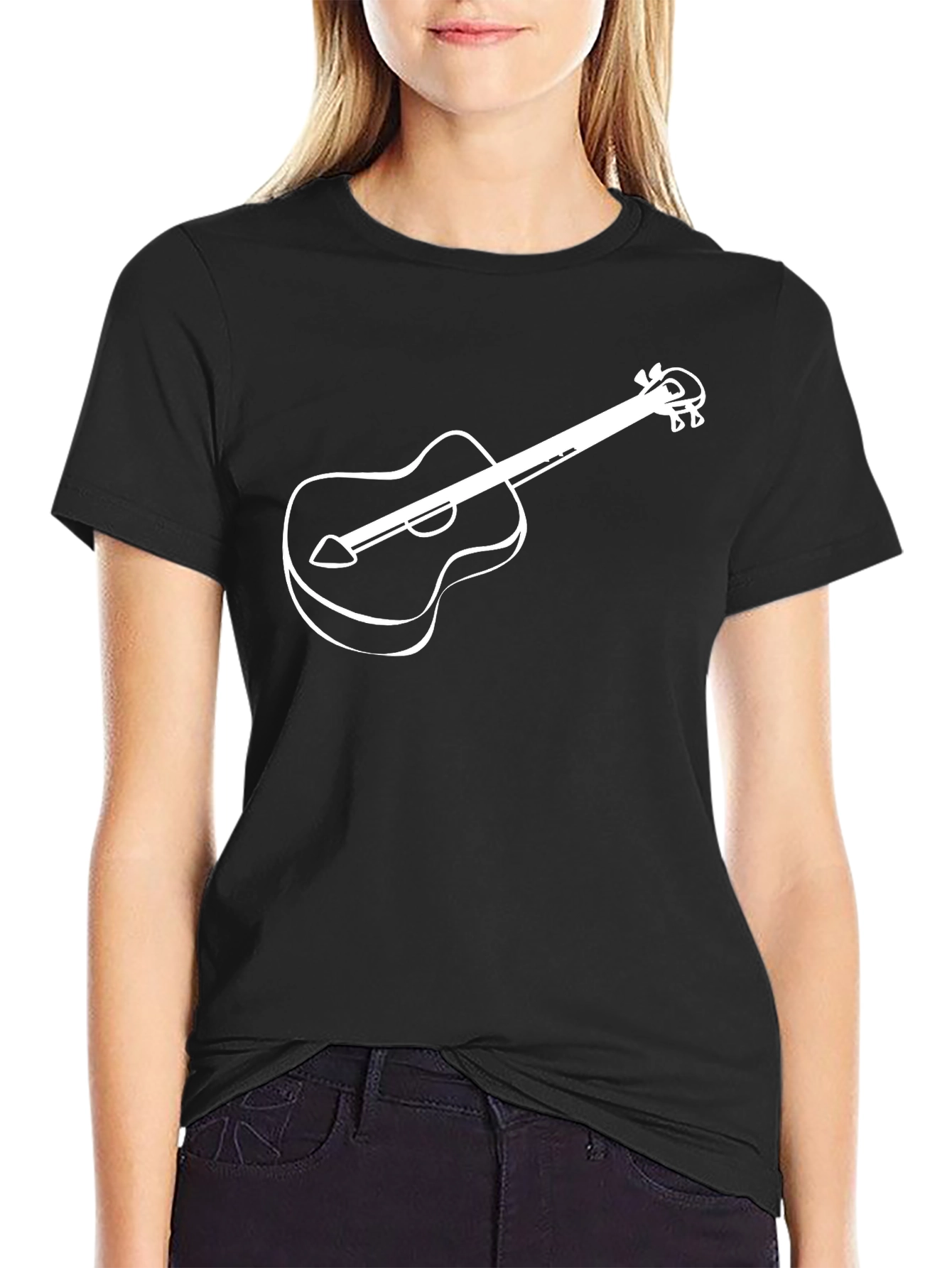 Guitar Graphic Tee - Black Cotton Comfort - 2