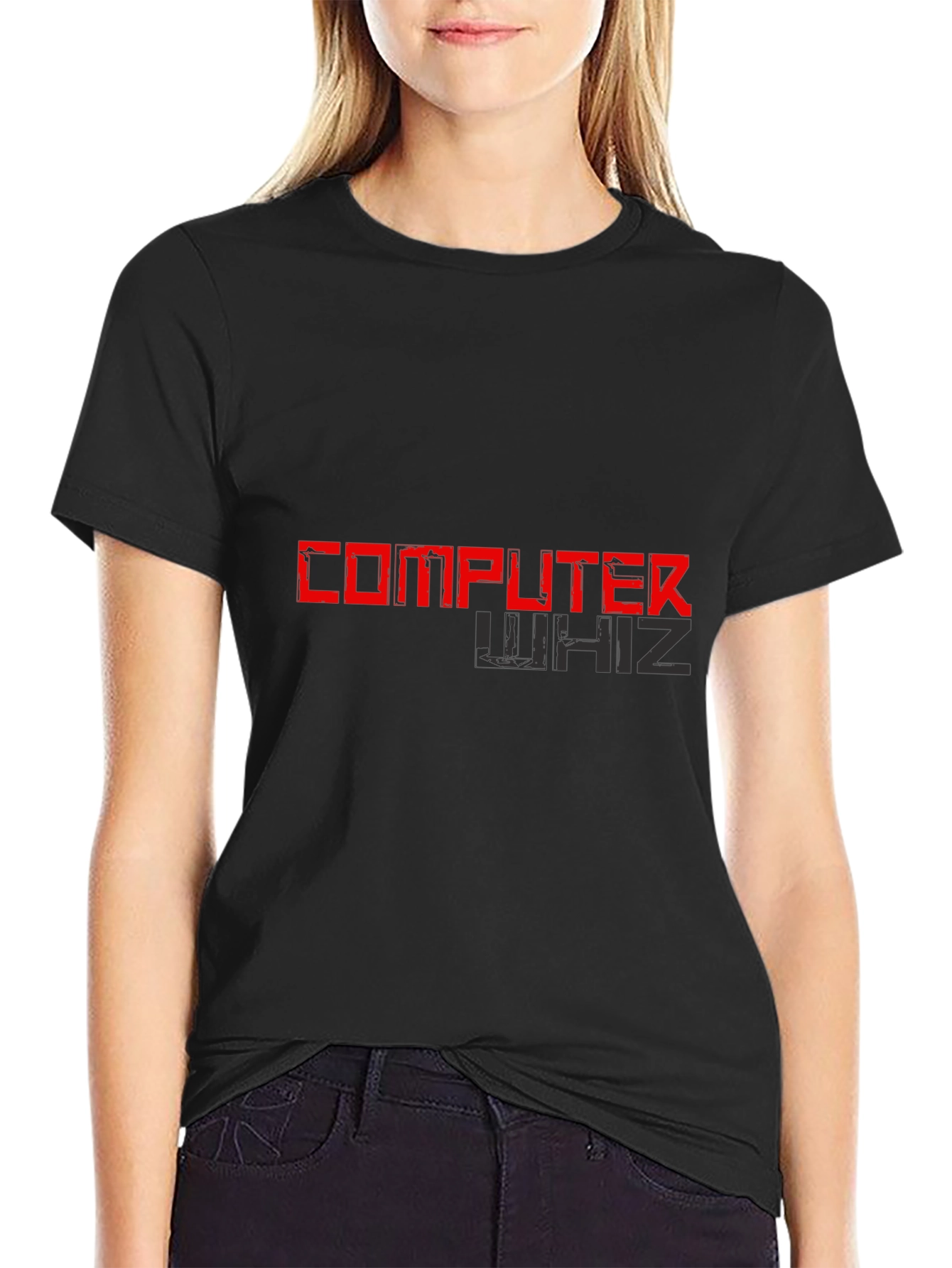 Black Computer Whiz Graphic T-Shirt - Cool & Comfortable view 2