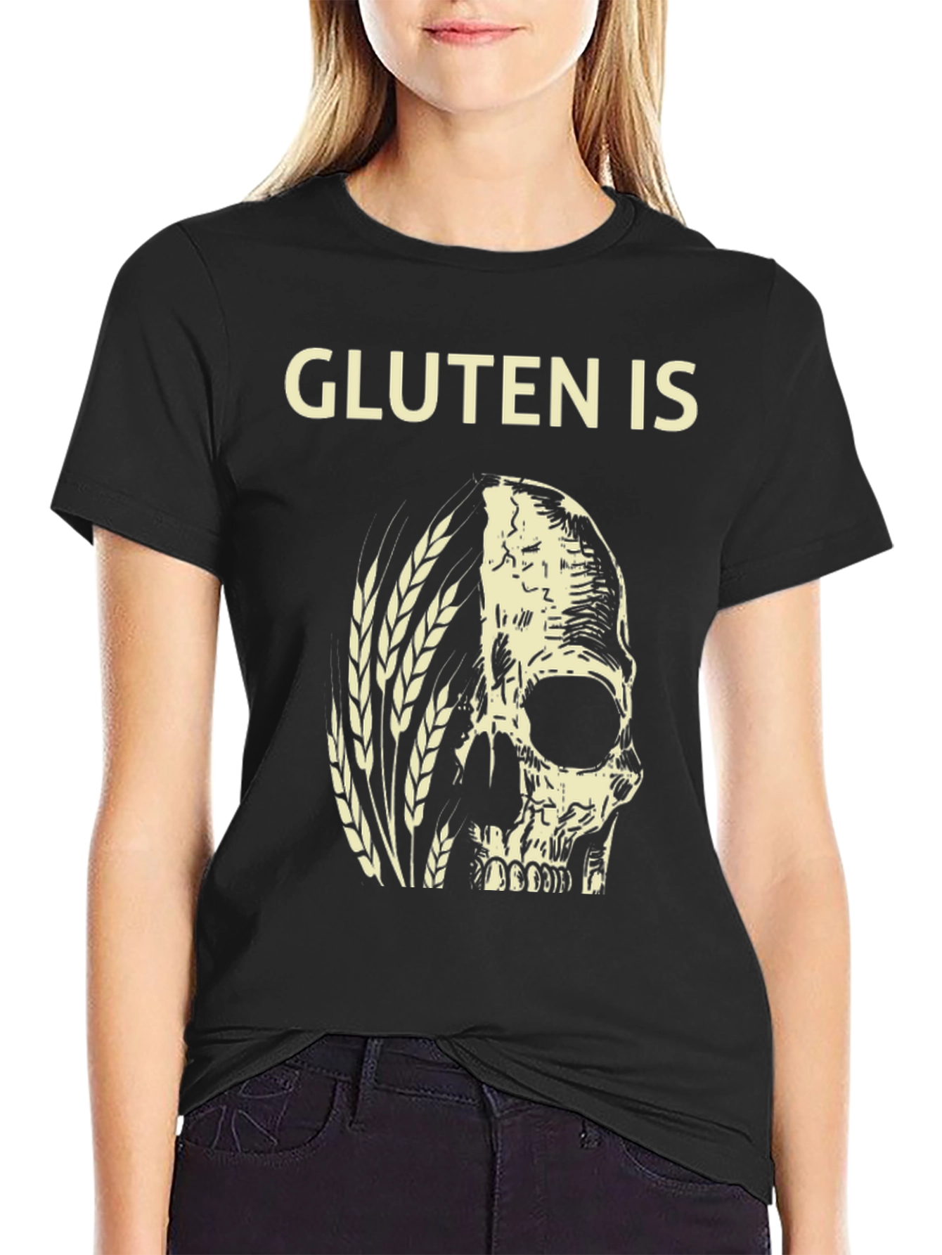 Black Gluten Is Death T-Shirt view 2