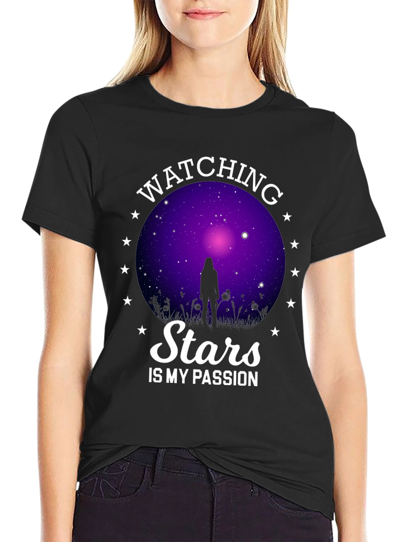 Black Stars Is My Passion T-Shirt view 2