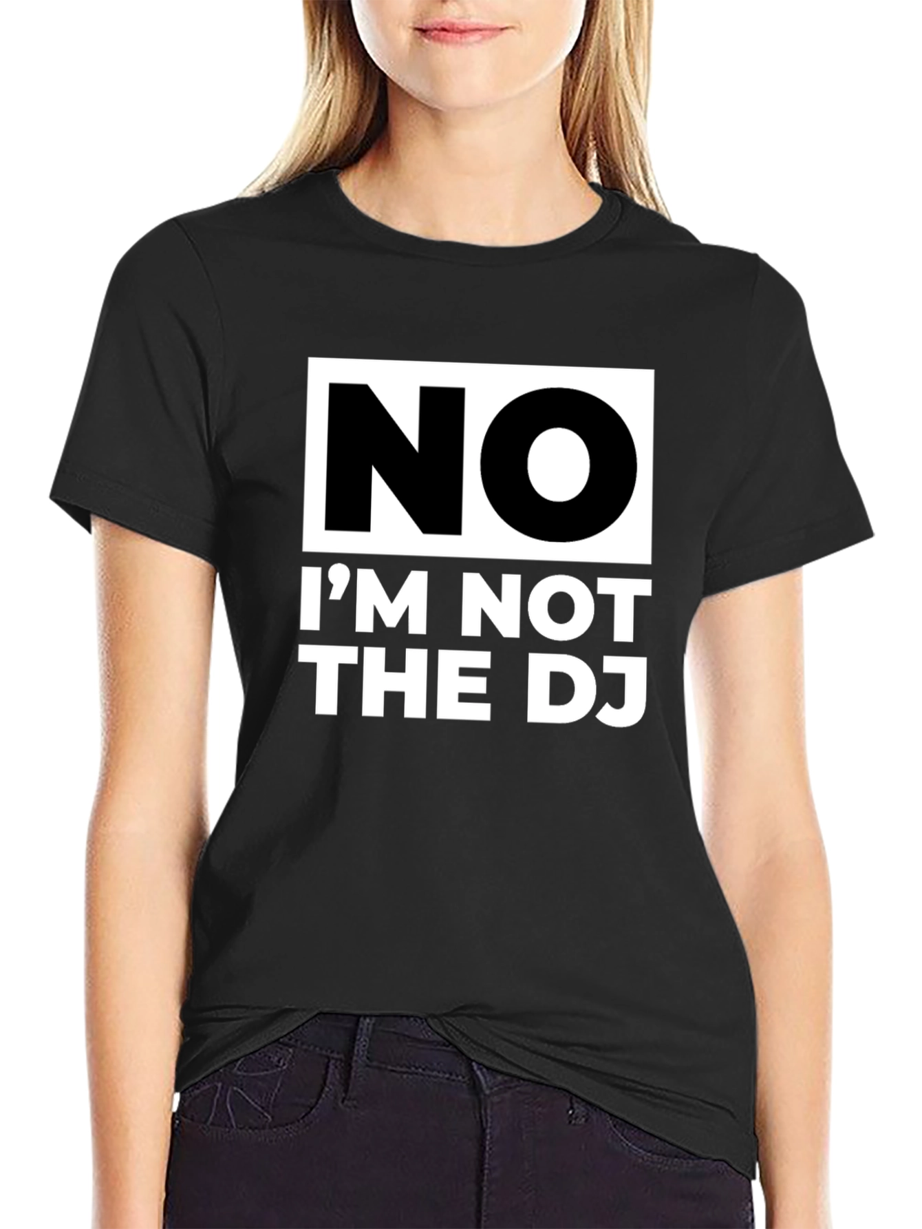 Black Funny "No, I'm Not The DJ" Graphic Tee view 2