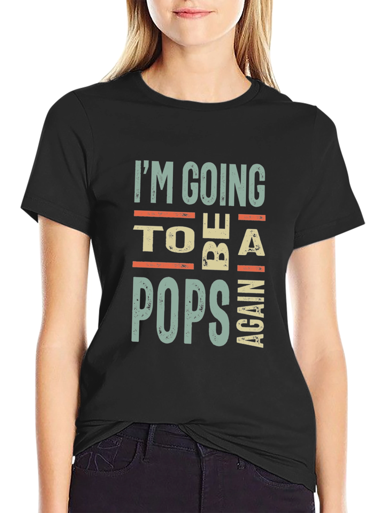 Black I'm Going to Be a Pops Again Graphic Tee view 2
