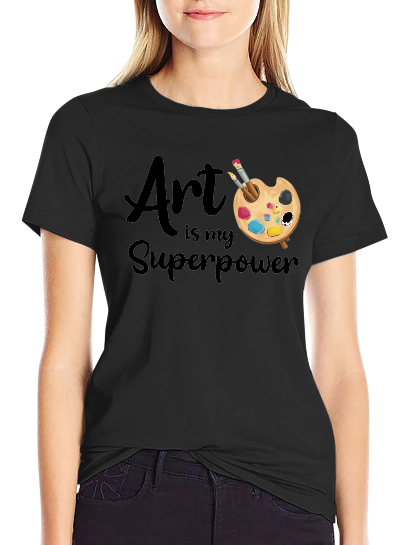 Black Art is My Superpower Graphic Tee view 2