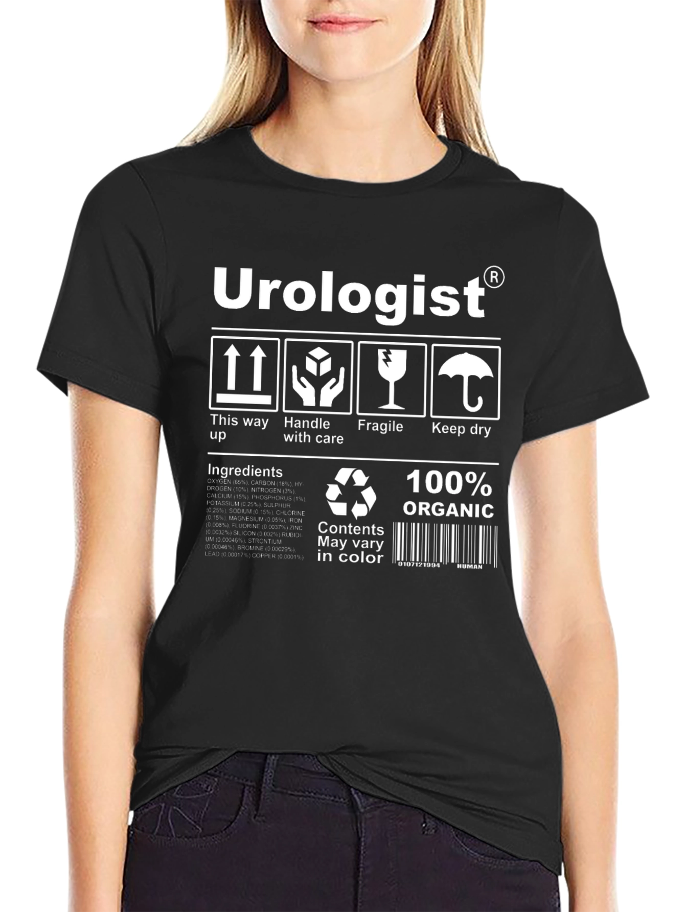 Black Urologist Organic Cotton Graphic Tee view 2