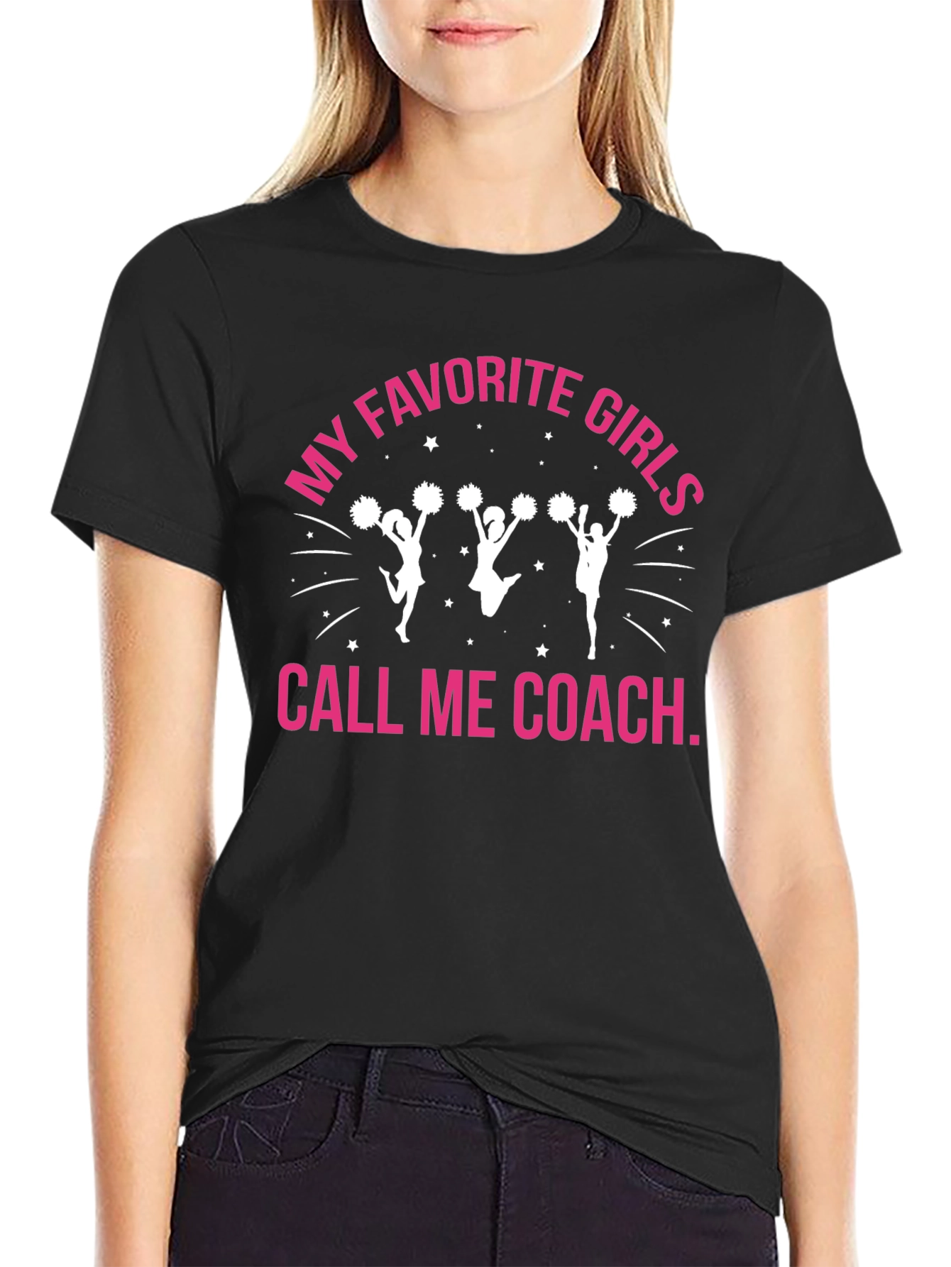My Favorite Girls Call Me Coach Cheerleading T-Shirt - 2