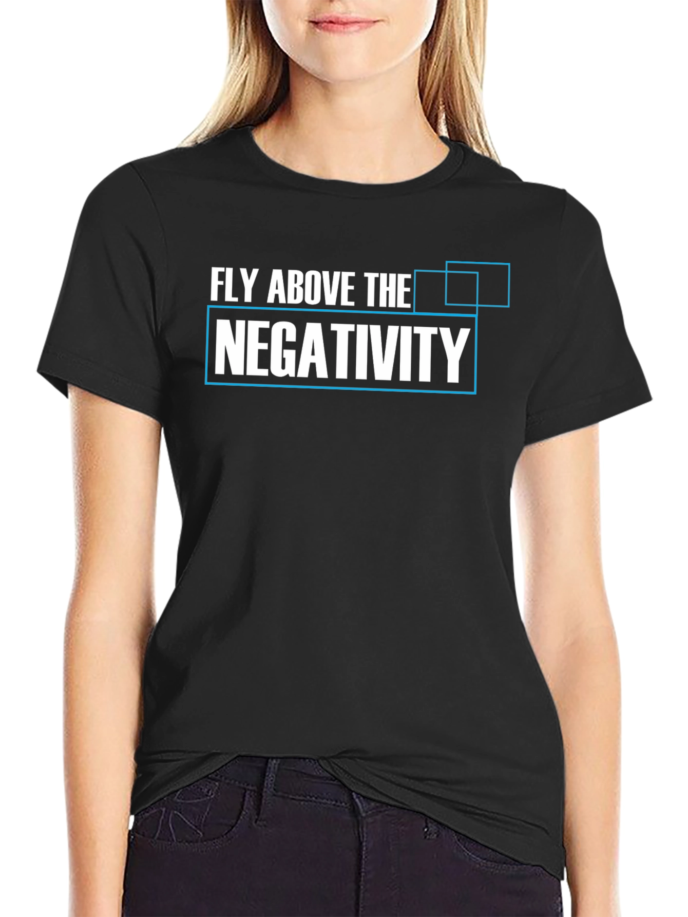 Black Fly Above Negativity T-Shirt view 2