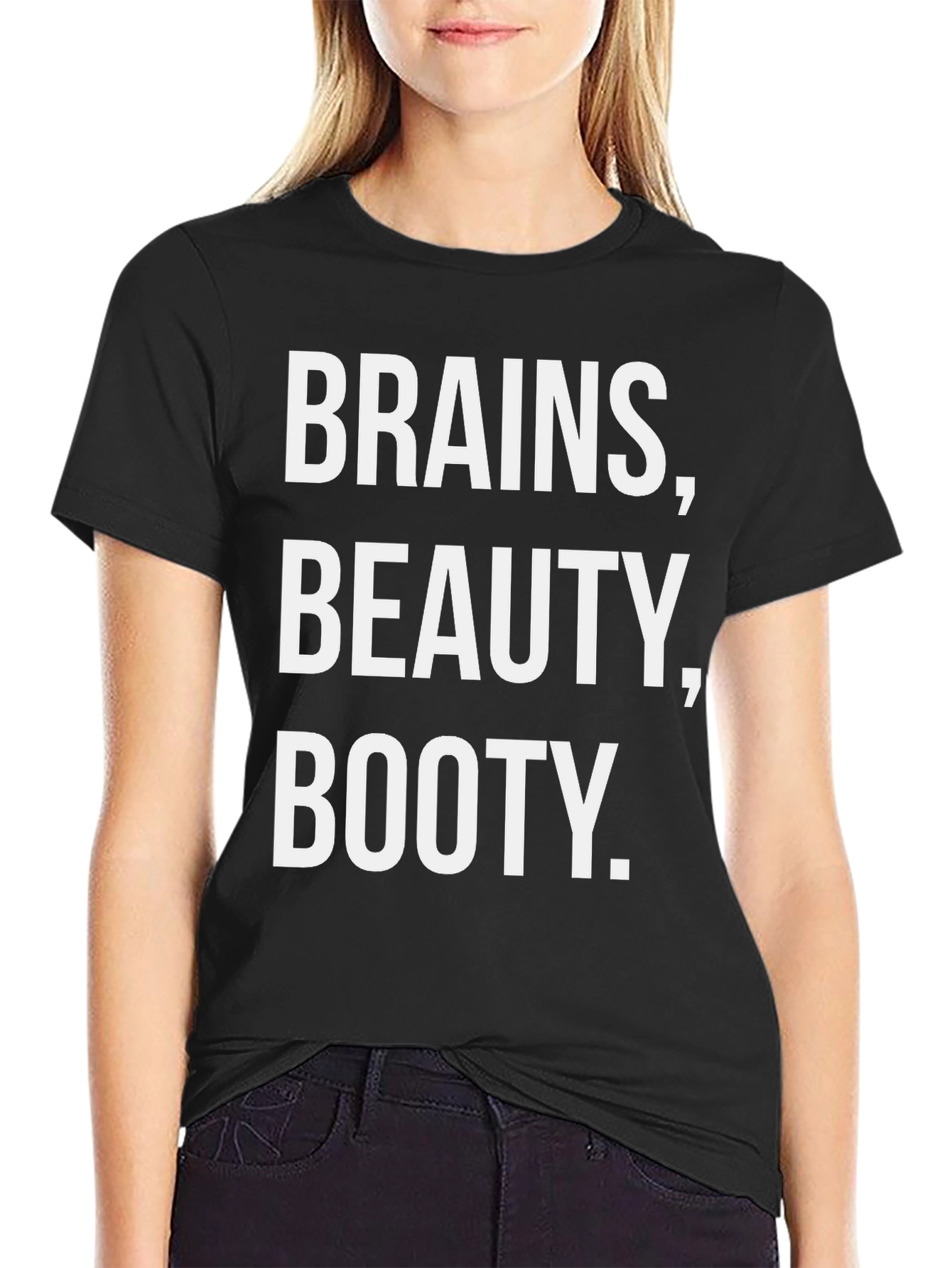 Black Brains Beauty Booty Black T-Shirt view 2