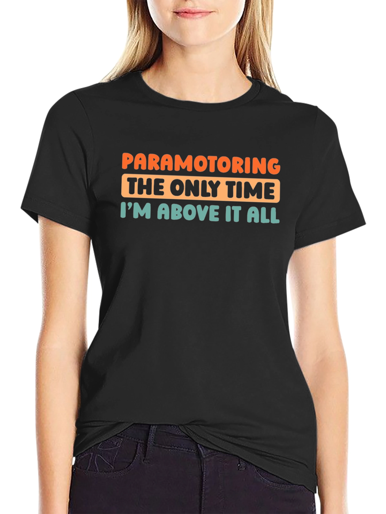 Black Paramotoring T-Shirt - Above It All view 2