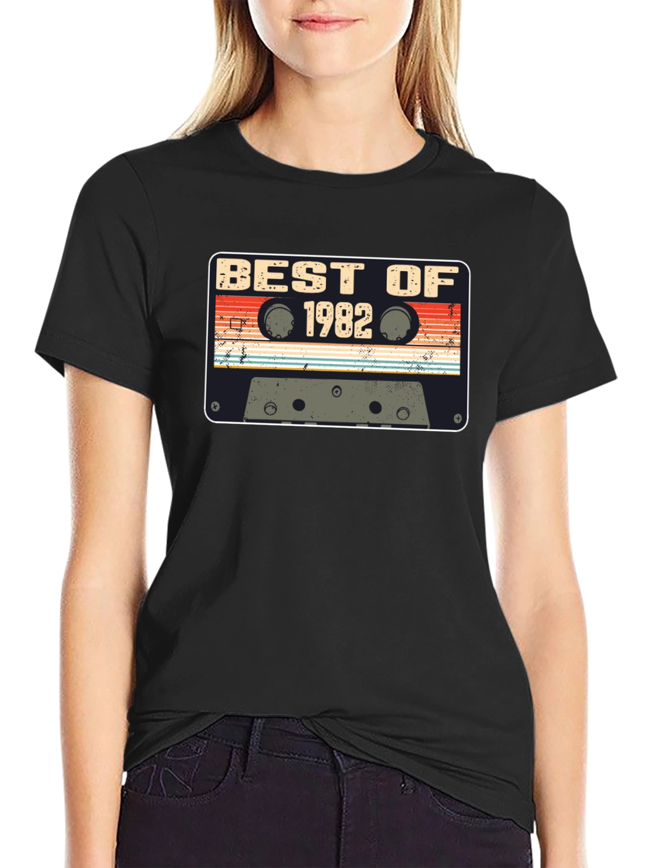 Black Best of 1982 Cassette Tape Graphic Tee view 2