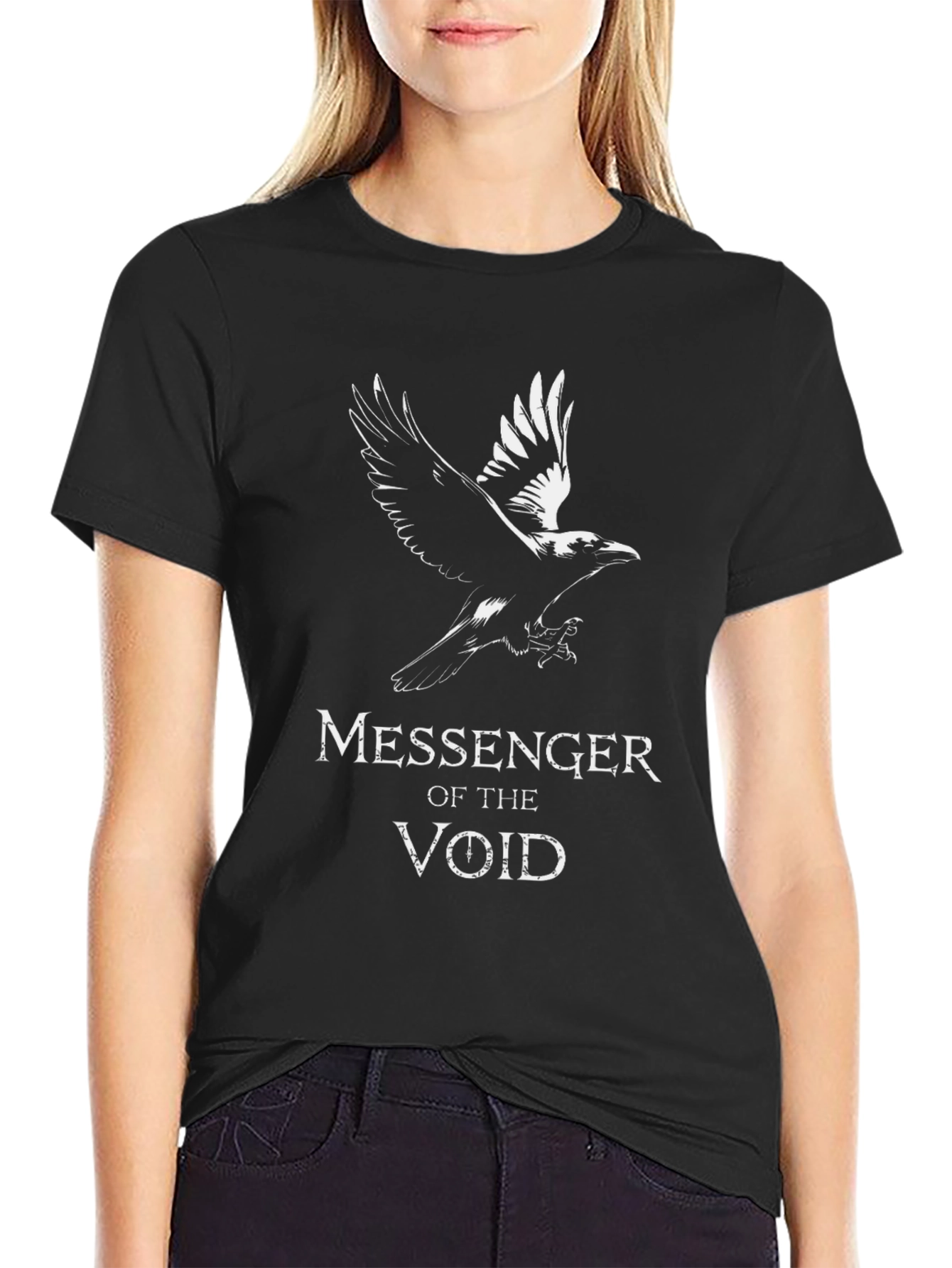 Messenger of the Void Black Graphic Tee - 2
