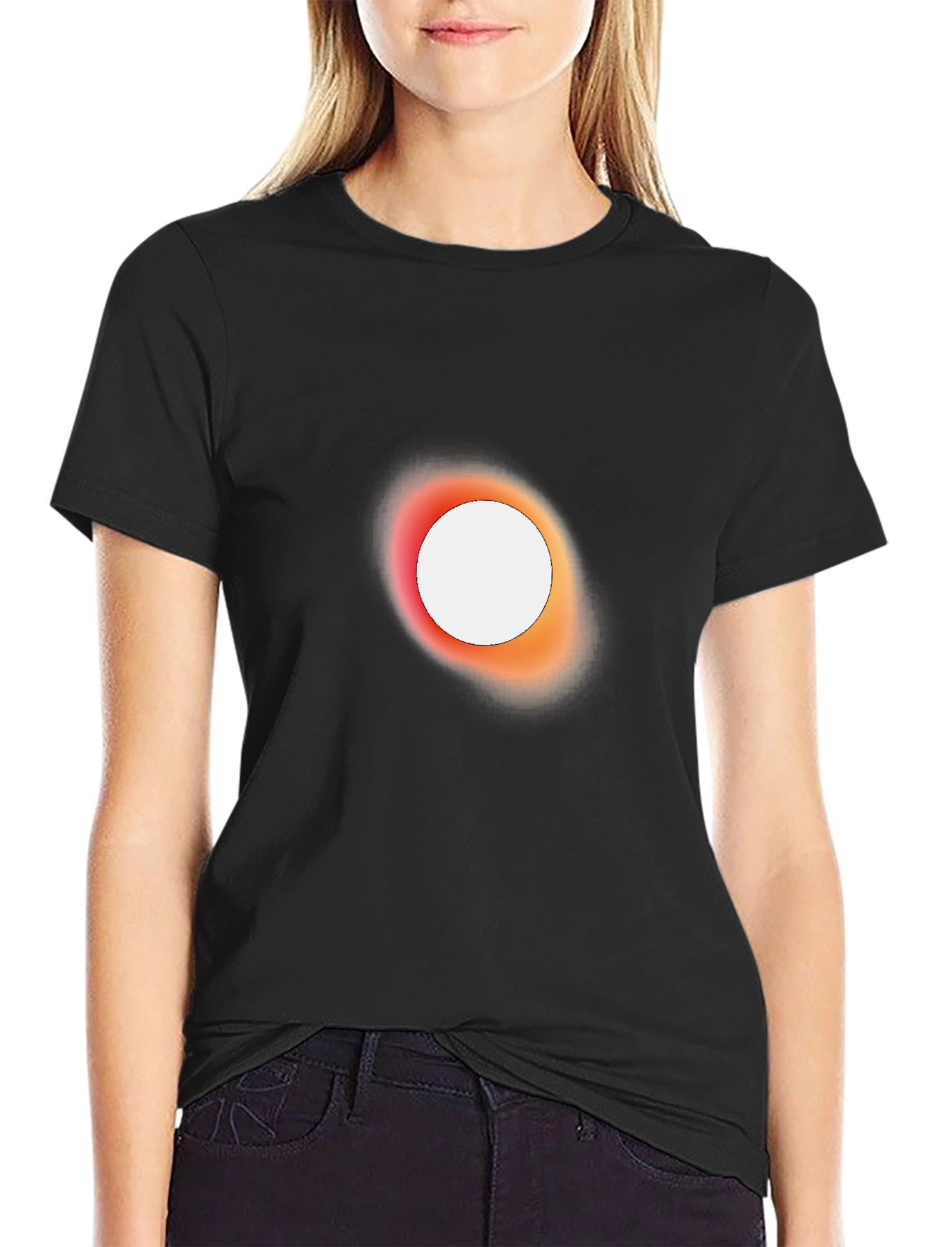Black Black Hole T-Shirt - Unique Space Design view 2