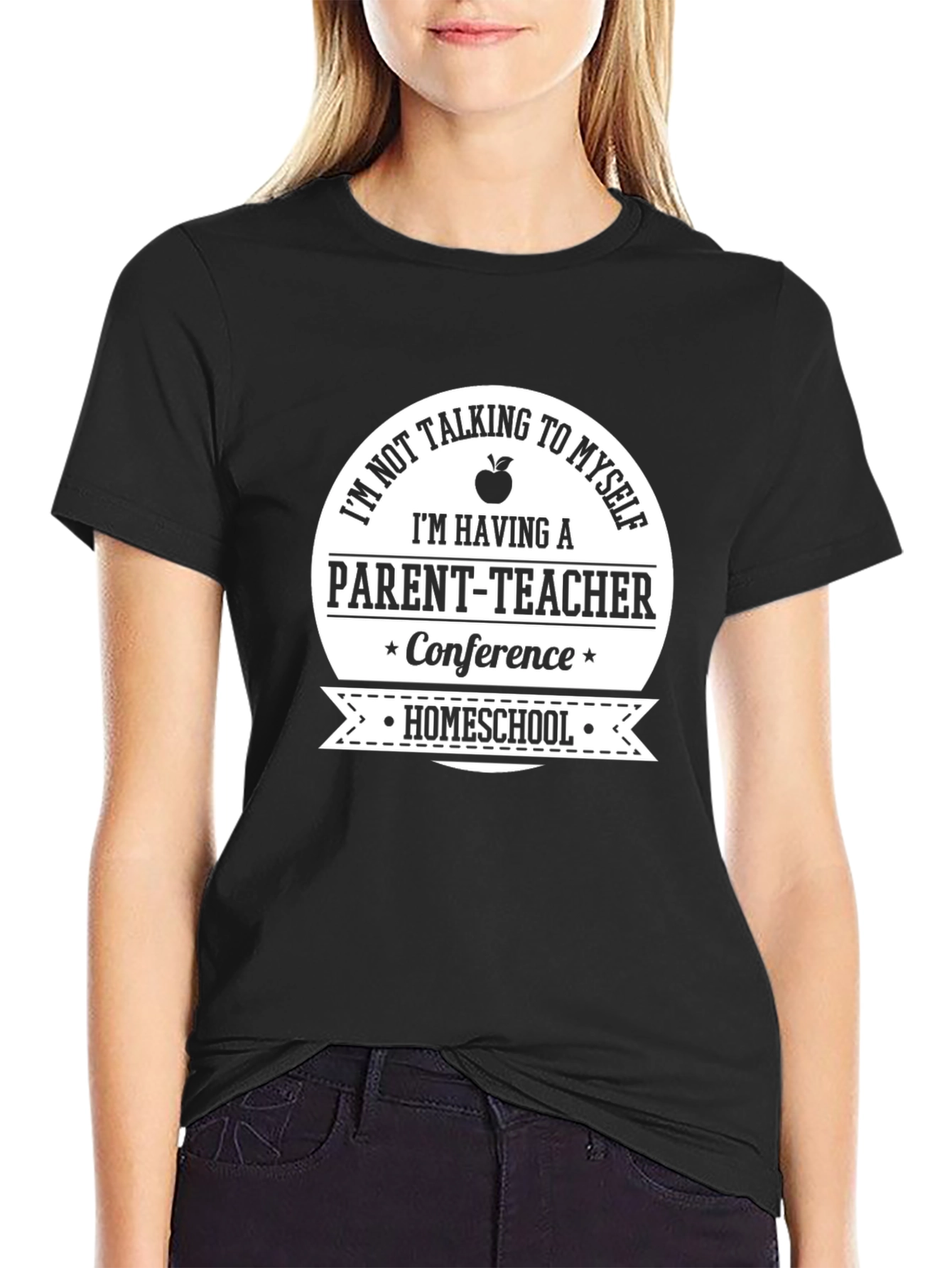 Black Homeschool Parent-Teacher Conference T-Shirt view 2