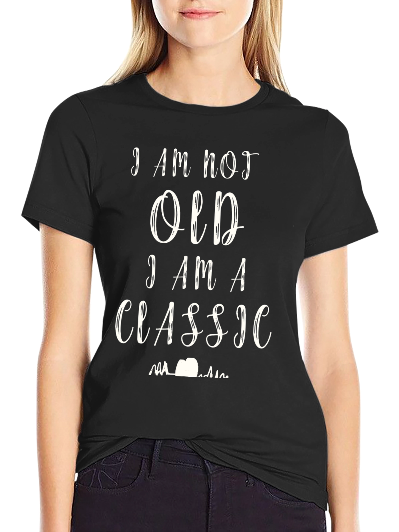 Black Classic T-Shirt - I Am Not Old view 2