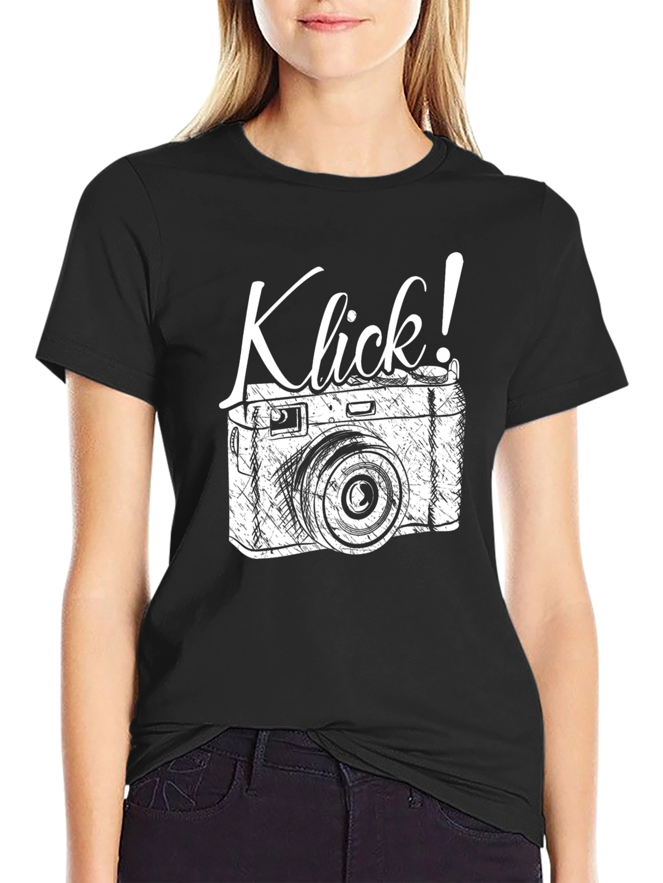Black Klick! Camera Graphic T-Shirt - Retro Style view 2