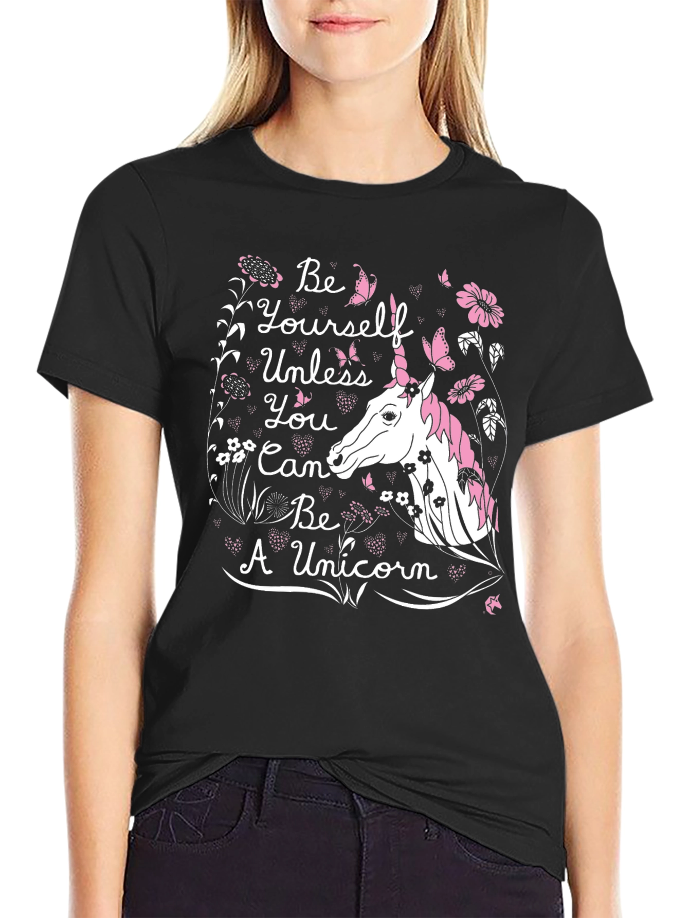 Black Unicorn T-Shirt - Be Yourself Unless... view 2