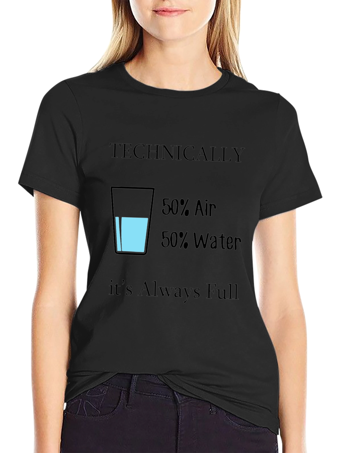 Black Funny Technically Always Full T-Shirt view 2
