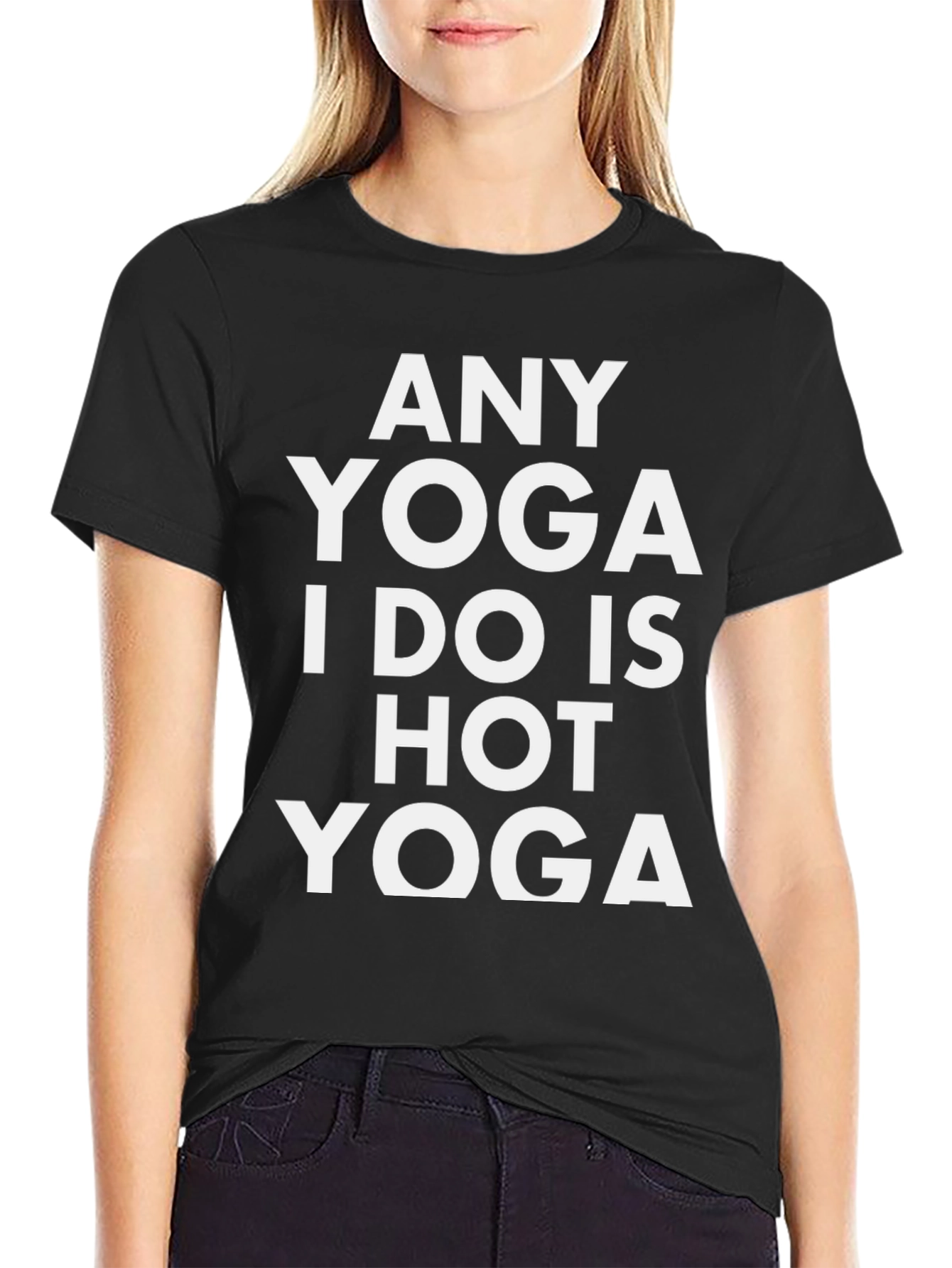 Black Hot Yoga Graphic Tee - Unisex view 2