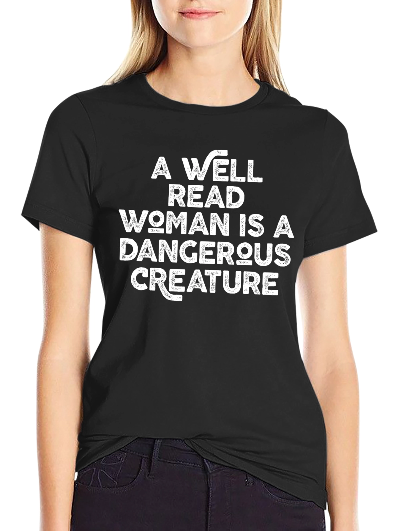 Black Well Read Woman Graphic Tee view 2